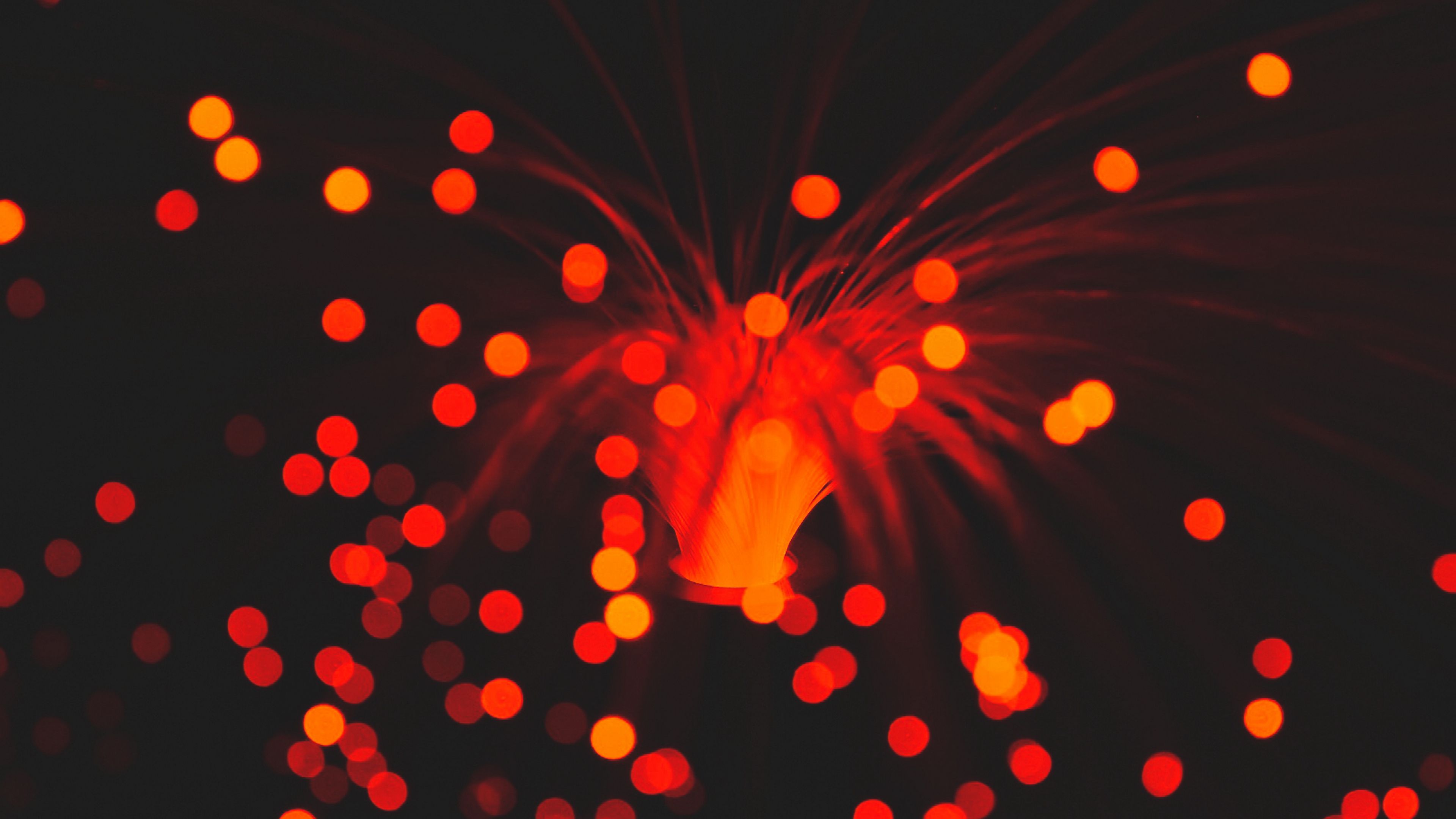 light, red, glare, lighting, circles, 4k, HD Wallpaper