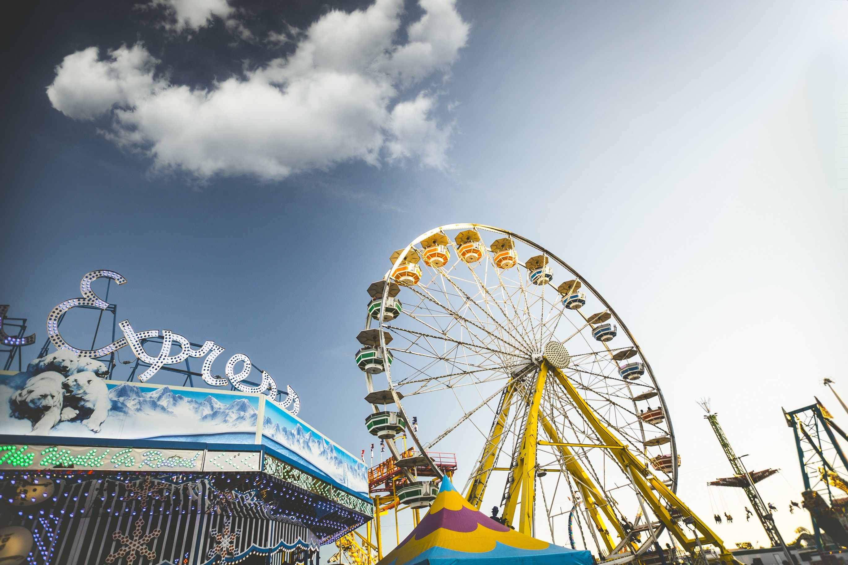 ferris wheel 4k, HD Wallpaper