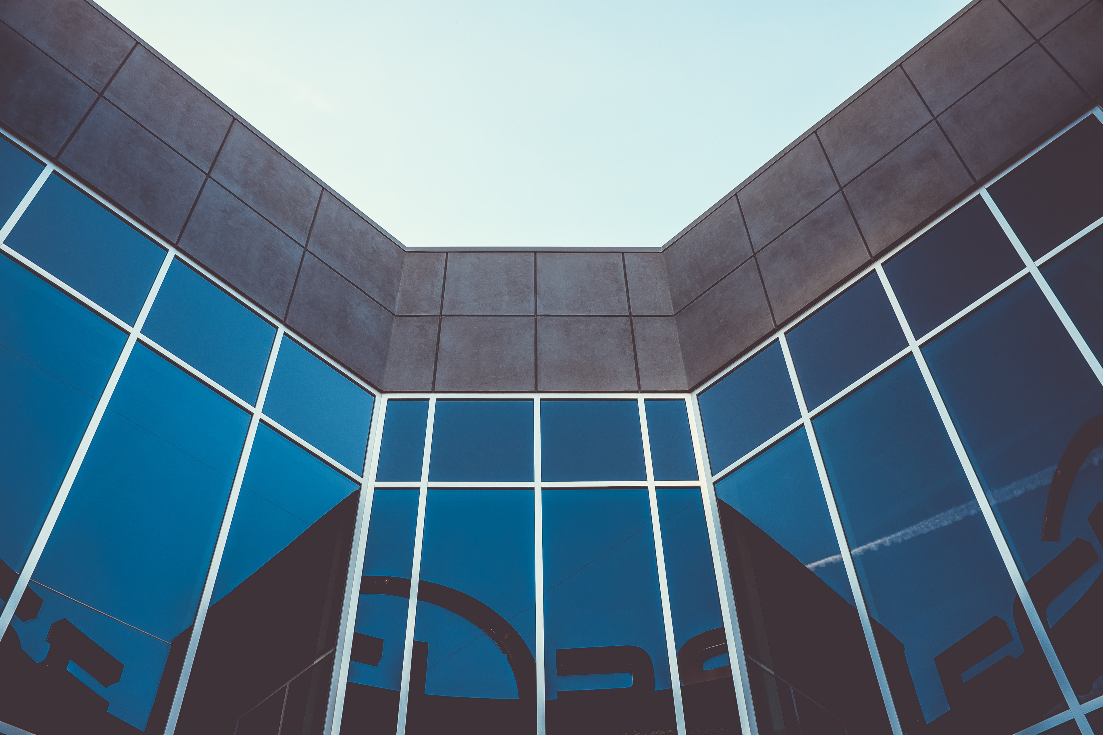 blue line architecture and downtown las vega 4k, HD Wallpaper