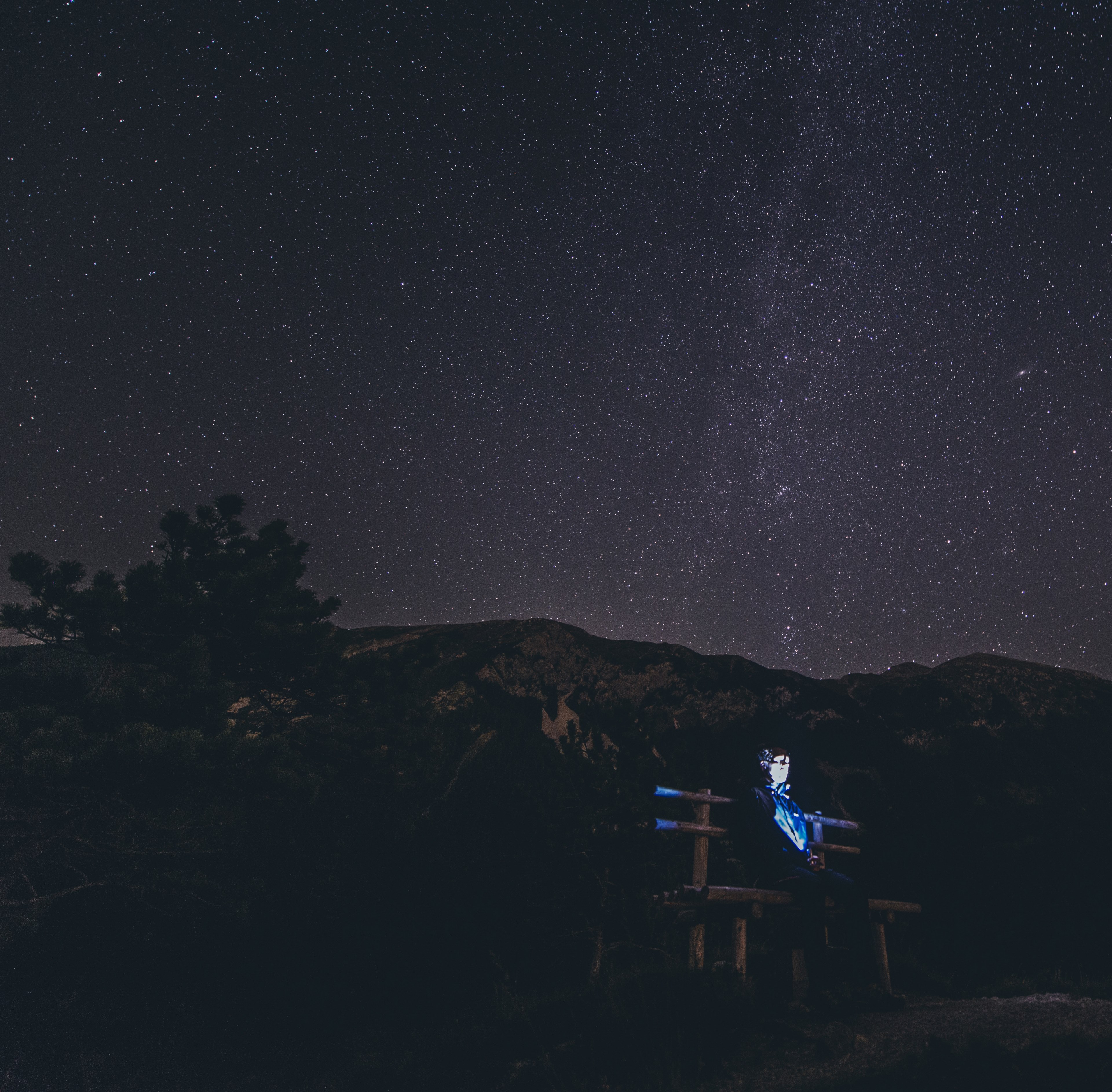man starry night starry and star 4k, HD Wallpaper