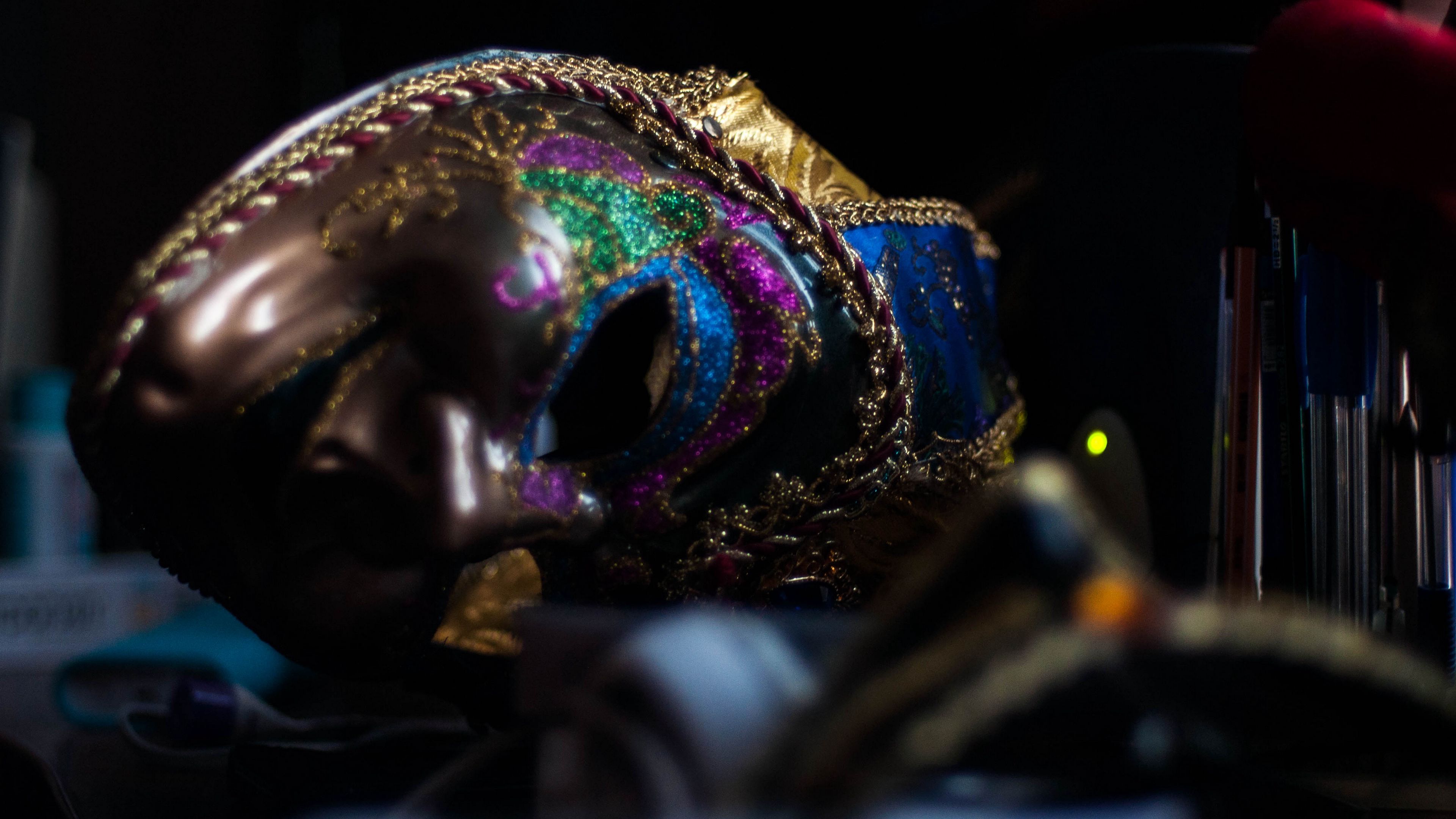 mask, carnival, decoration, 4k, HD Wallpaper