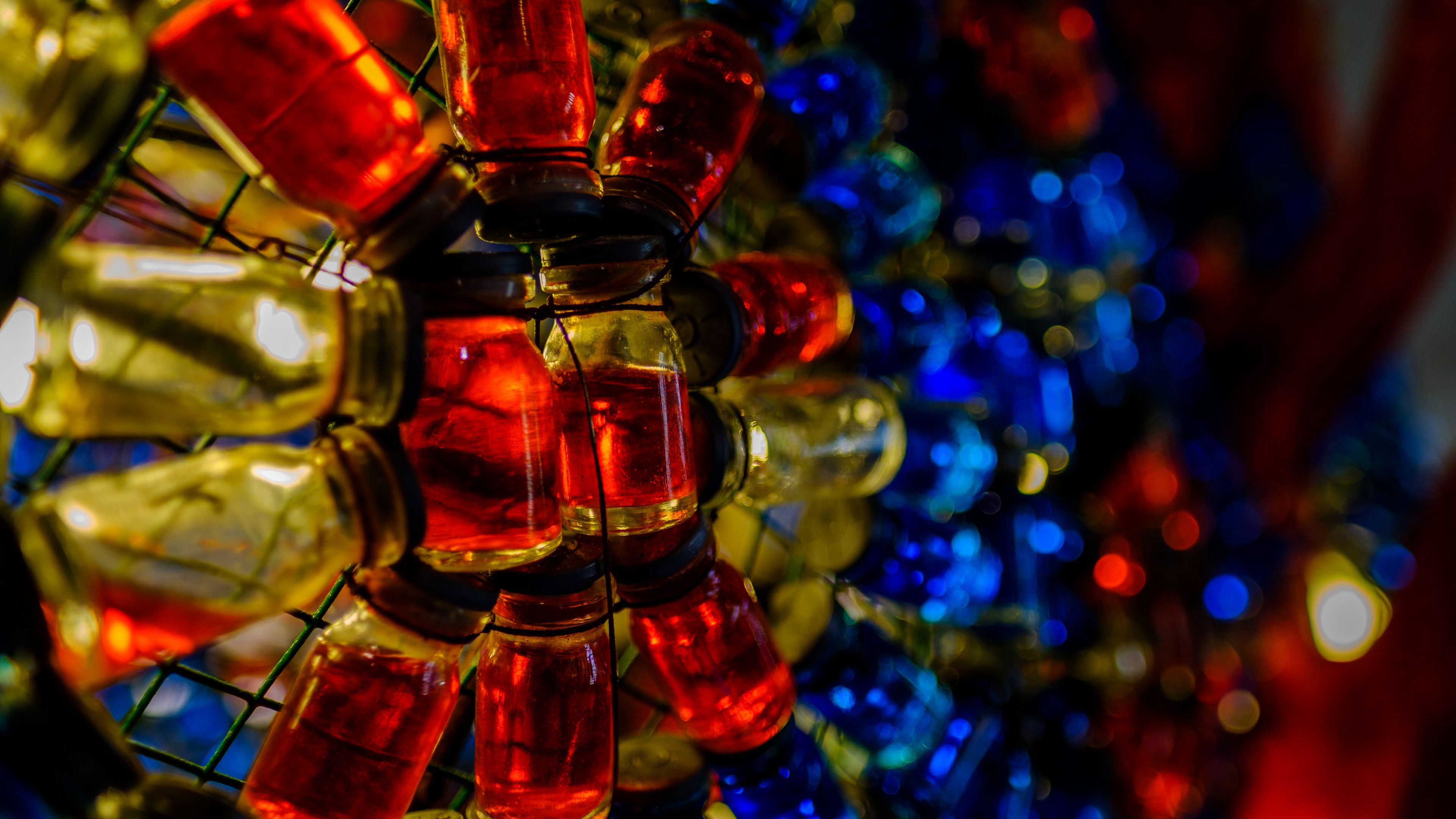 jars, bottles, liquid, 4k, HD Wallpaper