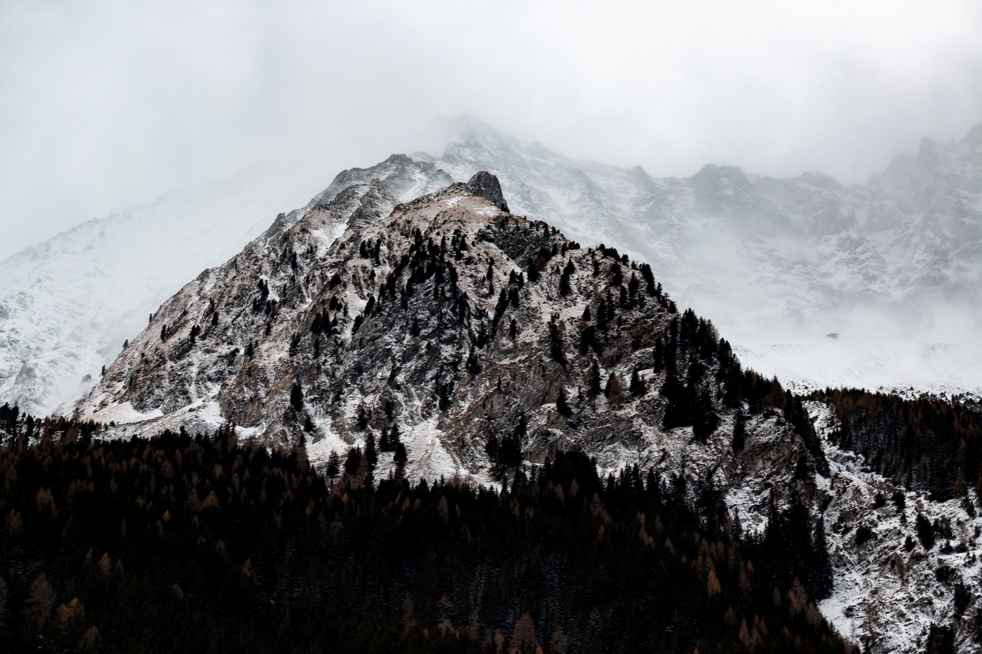 mountain mist fog and cloud 4k, HD Wallpaper
