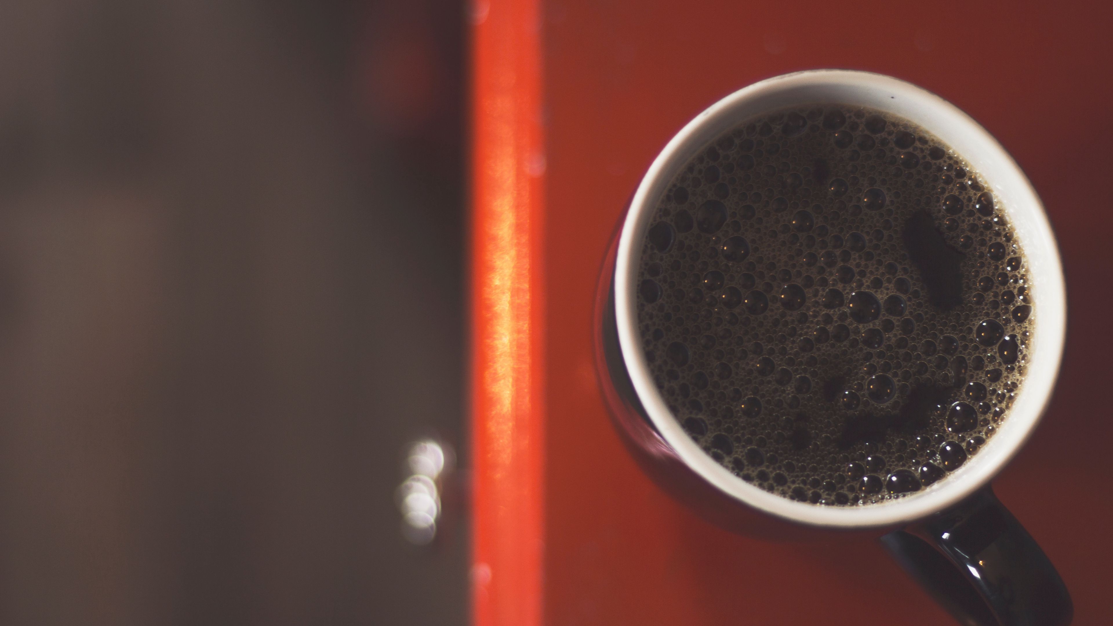 coffee, cup, drink, bubbles, 4k, HD Wallpaper