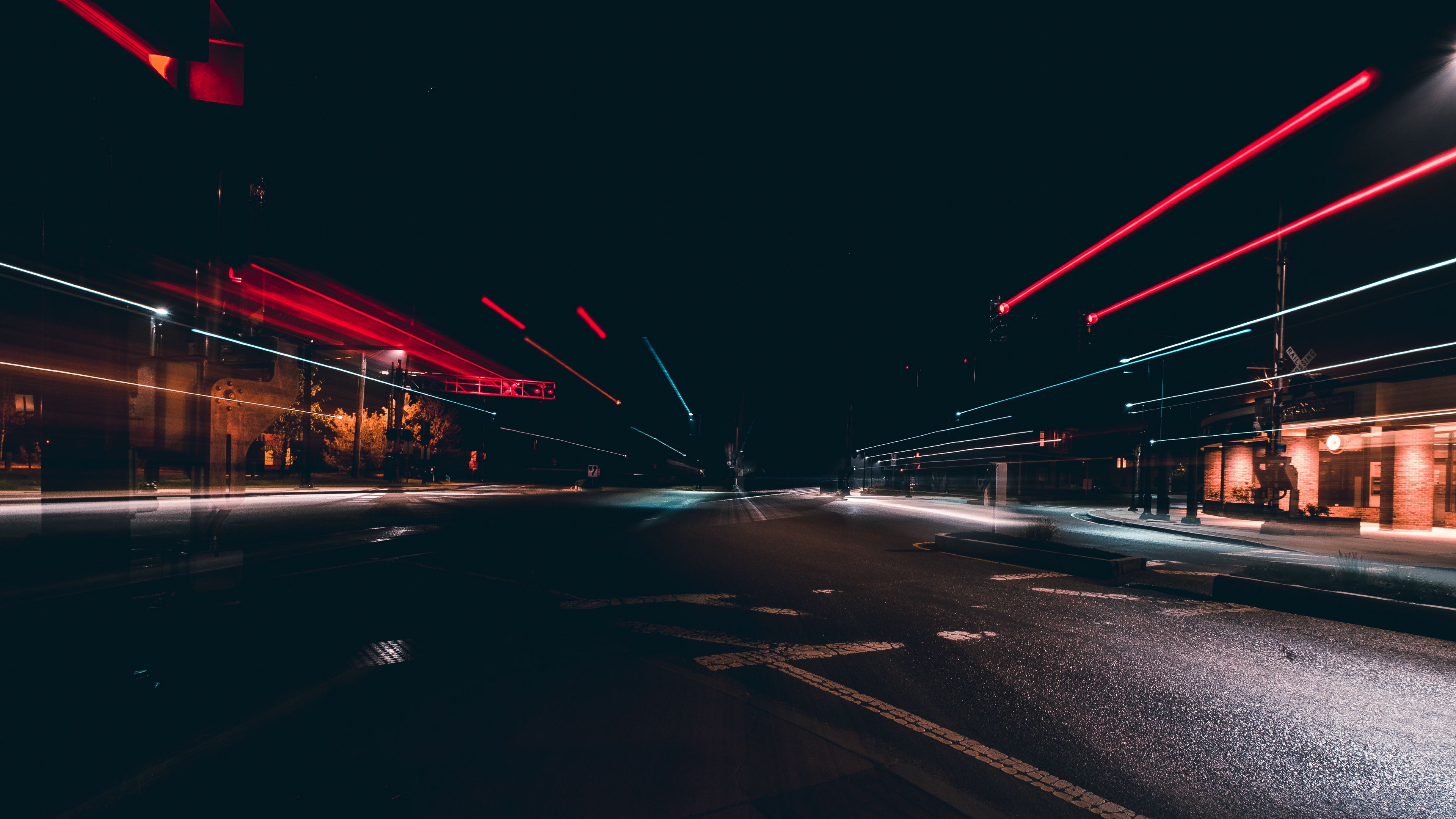 city, road, lighting, 4k, HD Wallpaper