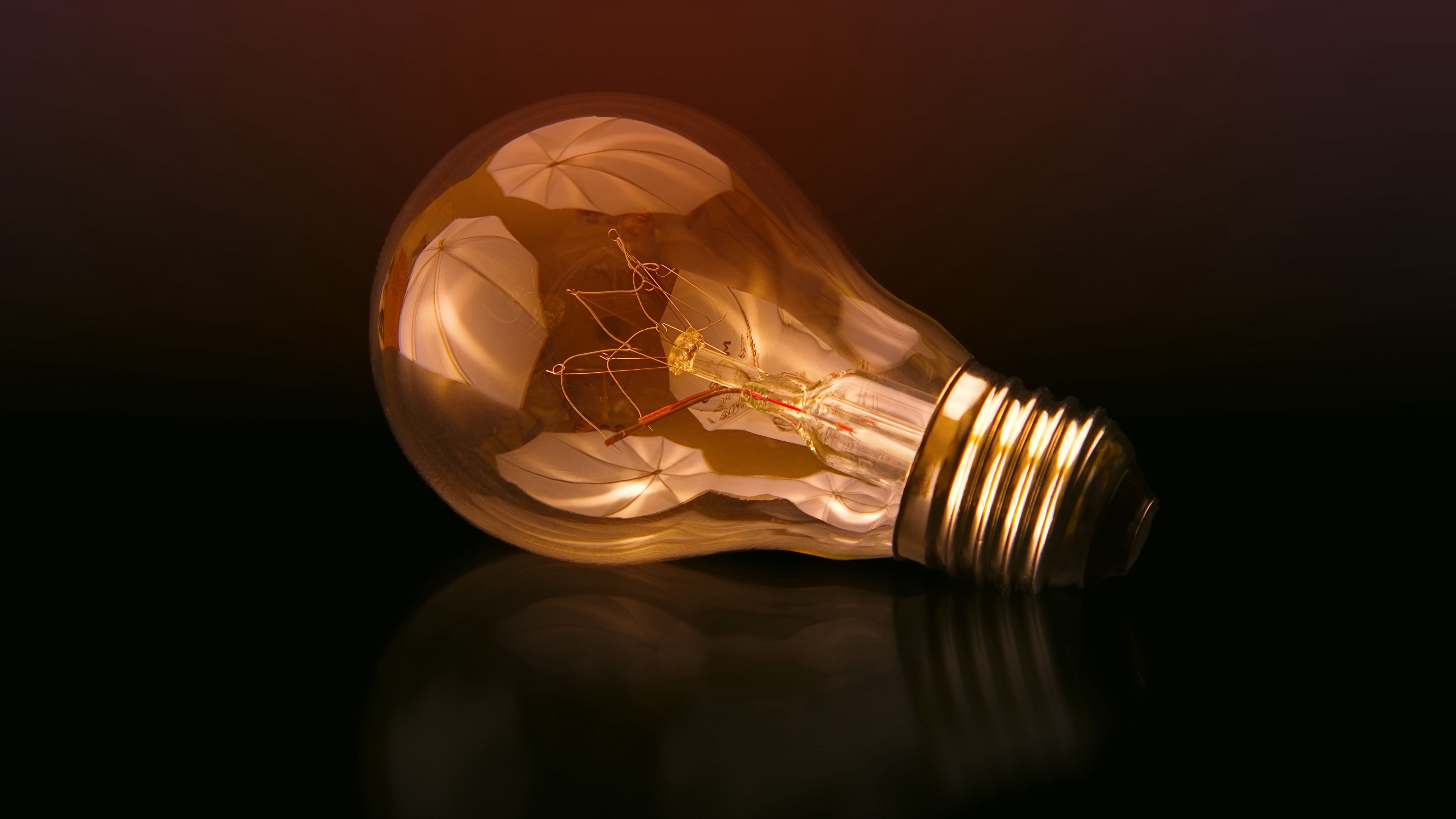 lamp, glass, reflection, 4k, HD Wallpaper
