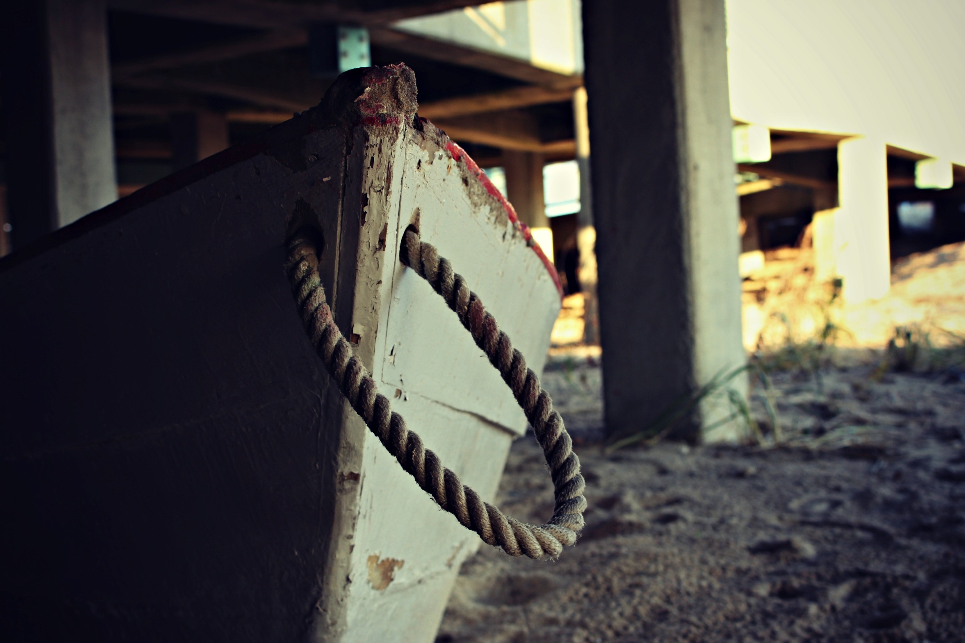 nautical antique beach and boat 4k, HD Wallpaper