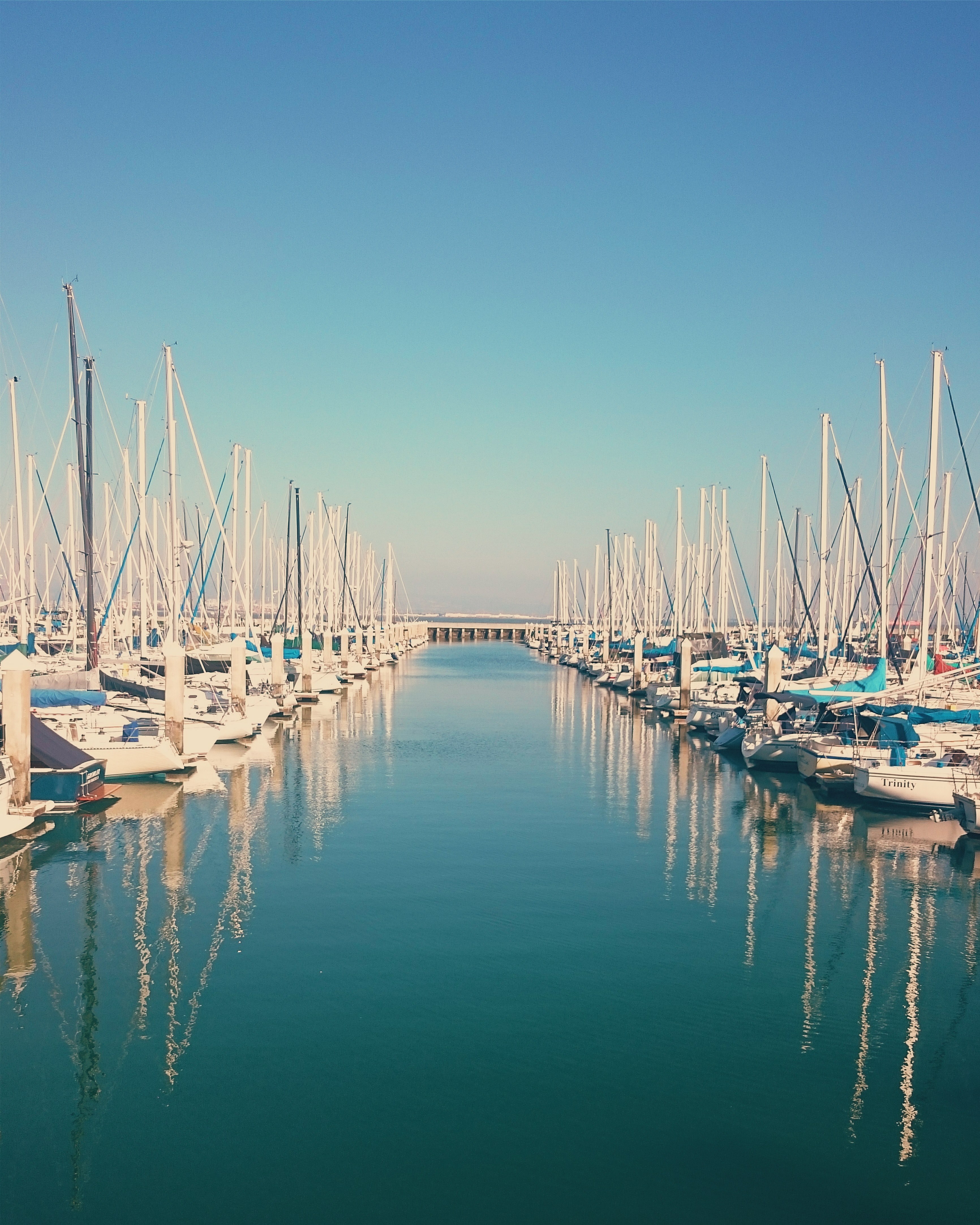 marina yacht sailboat and water hd, 4k, Phone HD Wallpaper