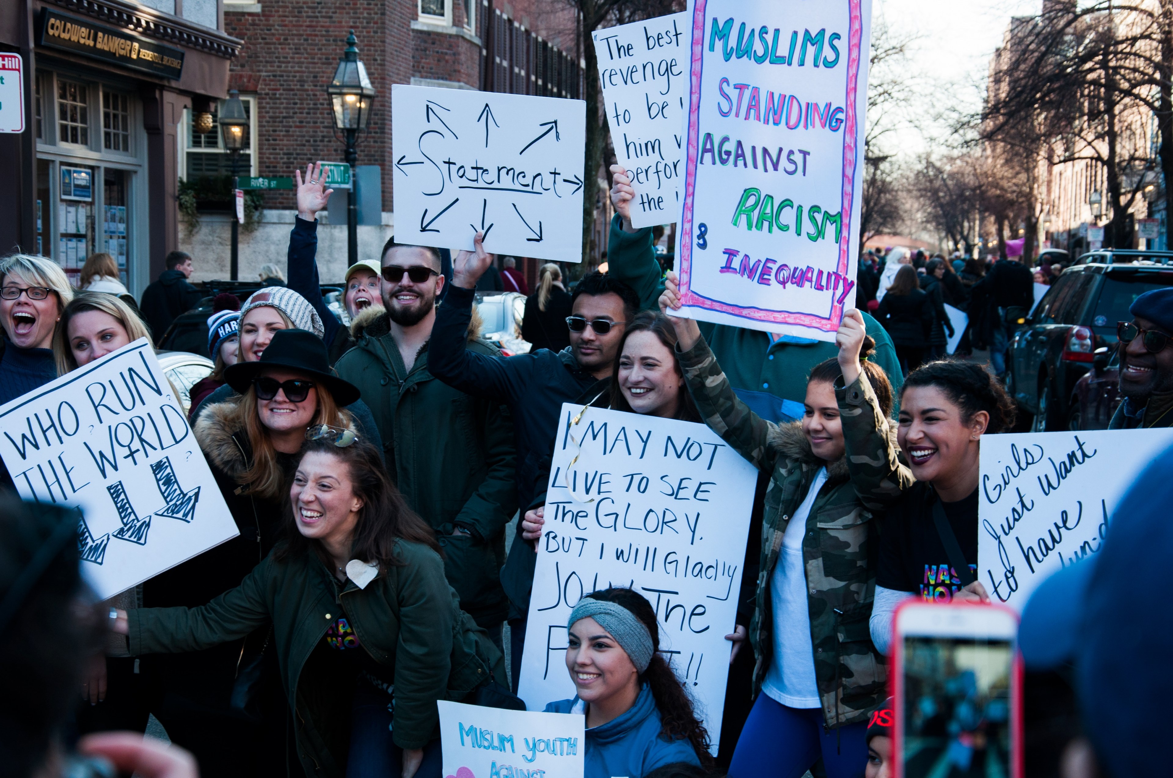 boston womens march 2017 4k, HD Wallpaper
