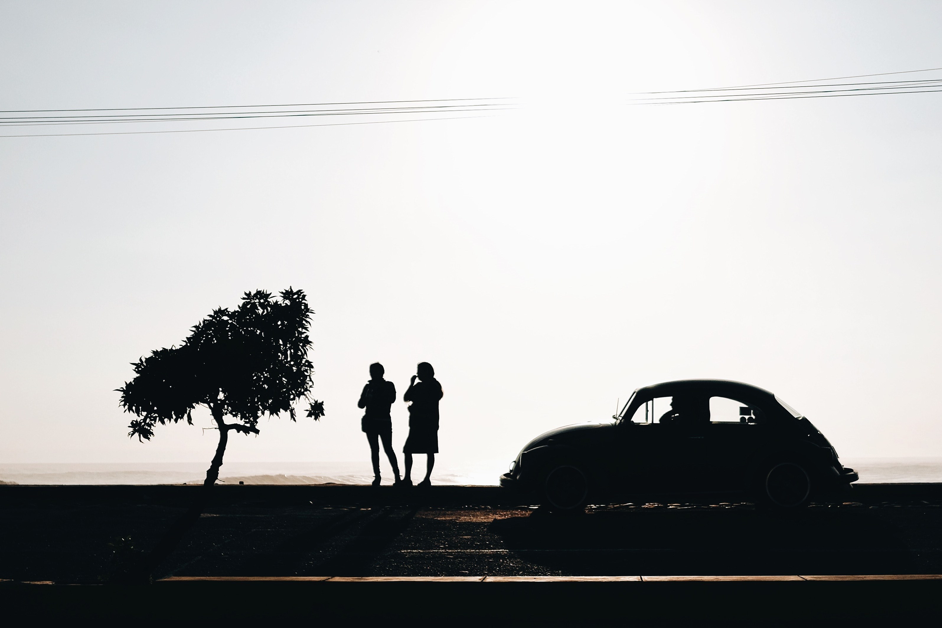 vacation holiday sunset and beetle 4k, HD Wallpaper