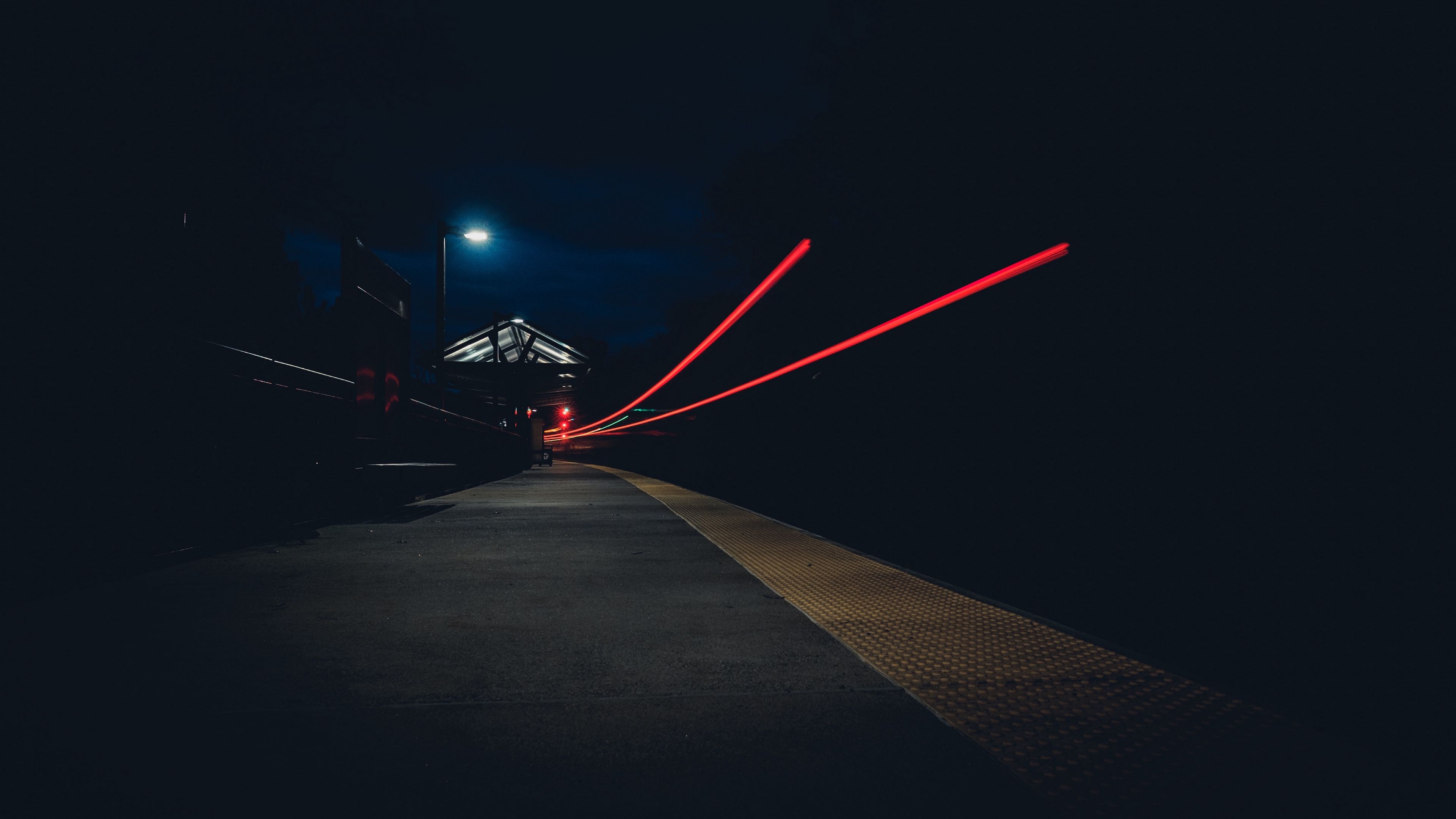 street, light, night, 4k, HD Wallpaper
