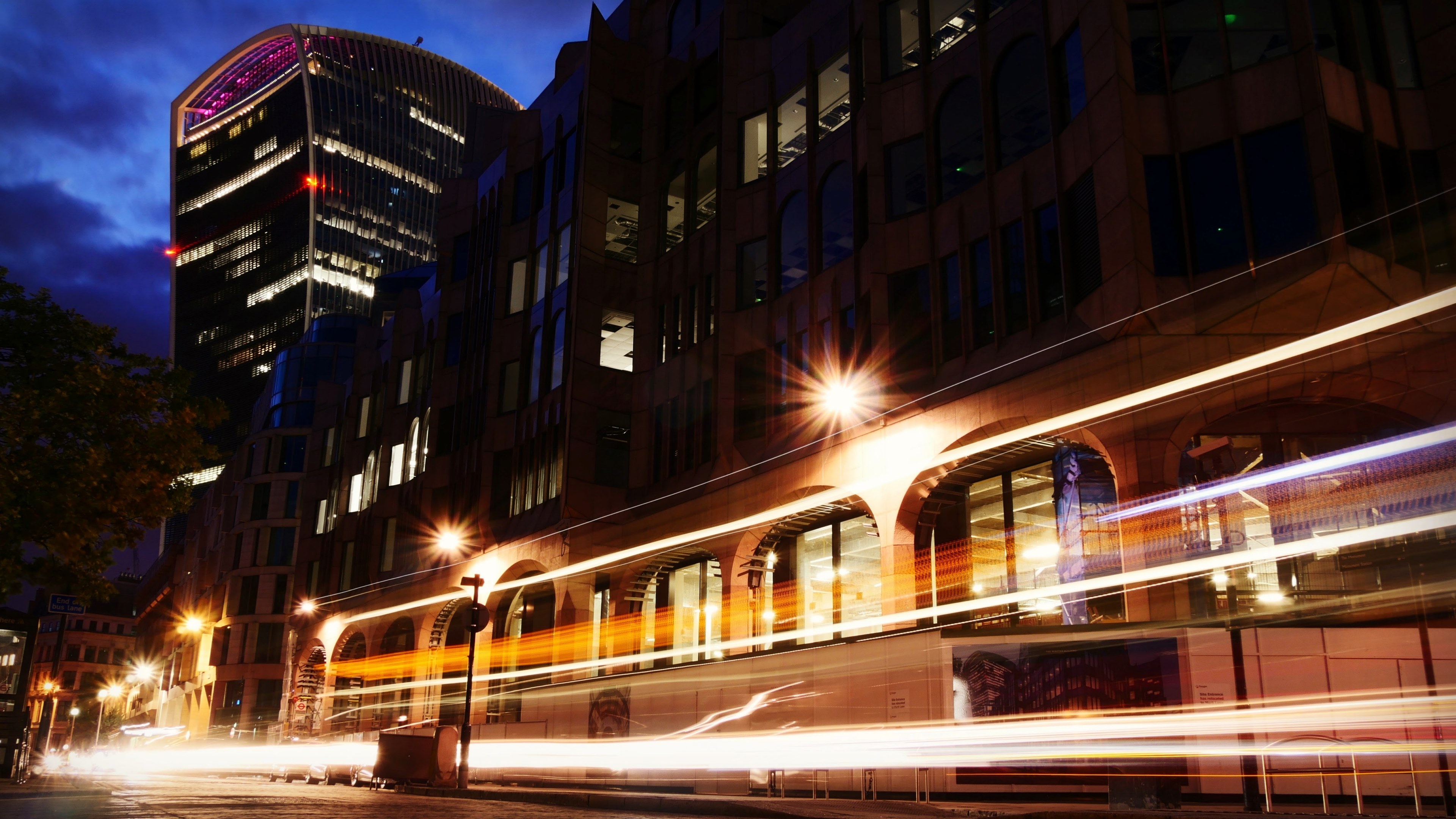 late night in london streets 4k, HD Wallpaper