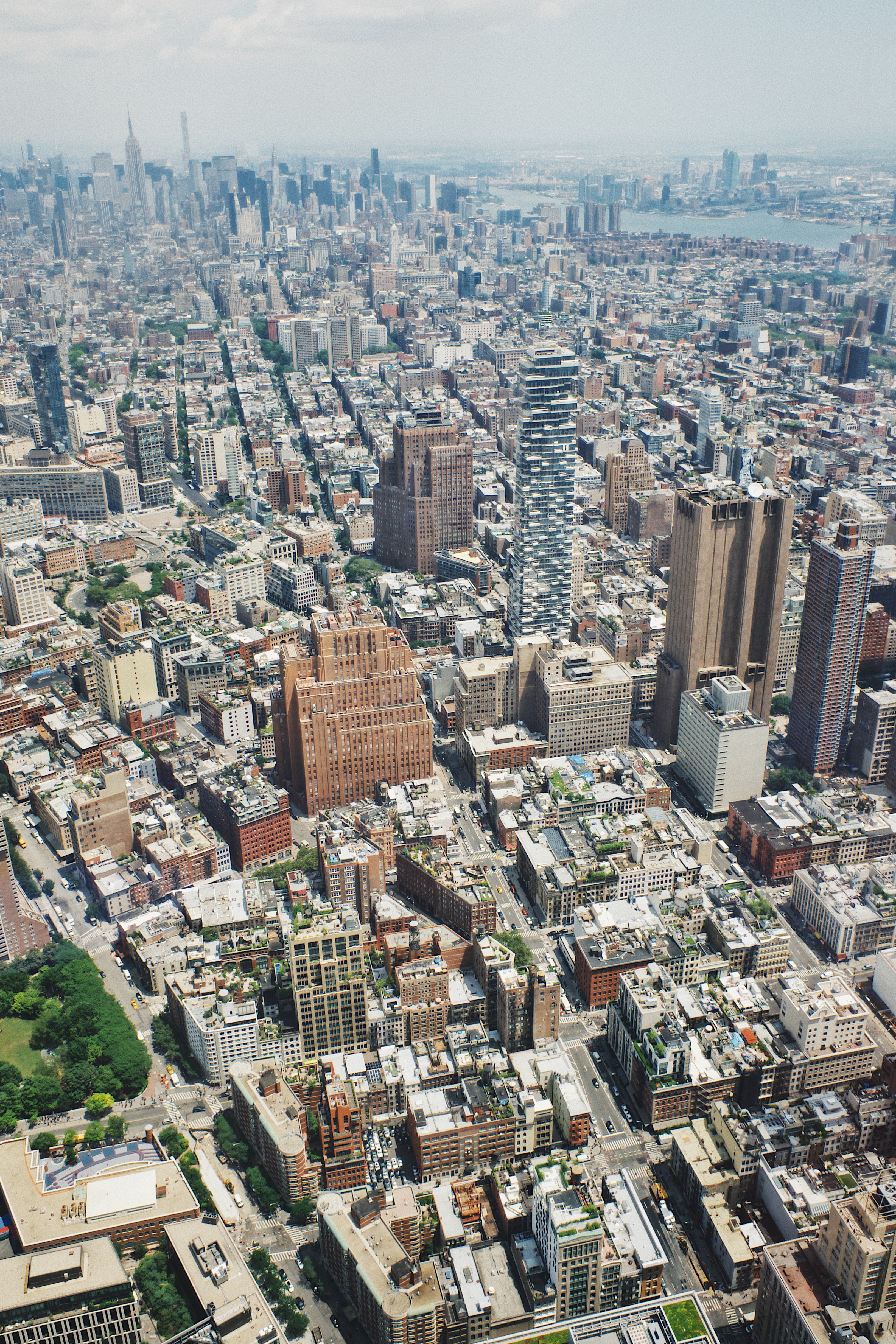 drone drone view cityscape and new york hd, 4k, Phone HD Wallpaper