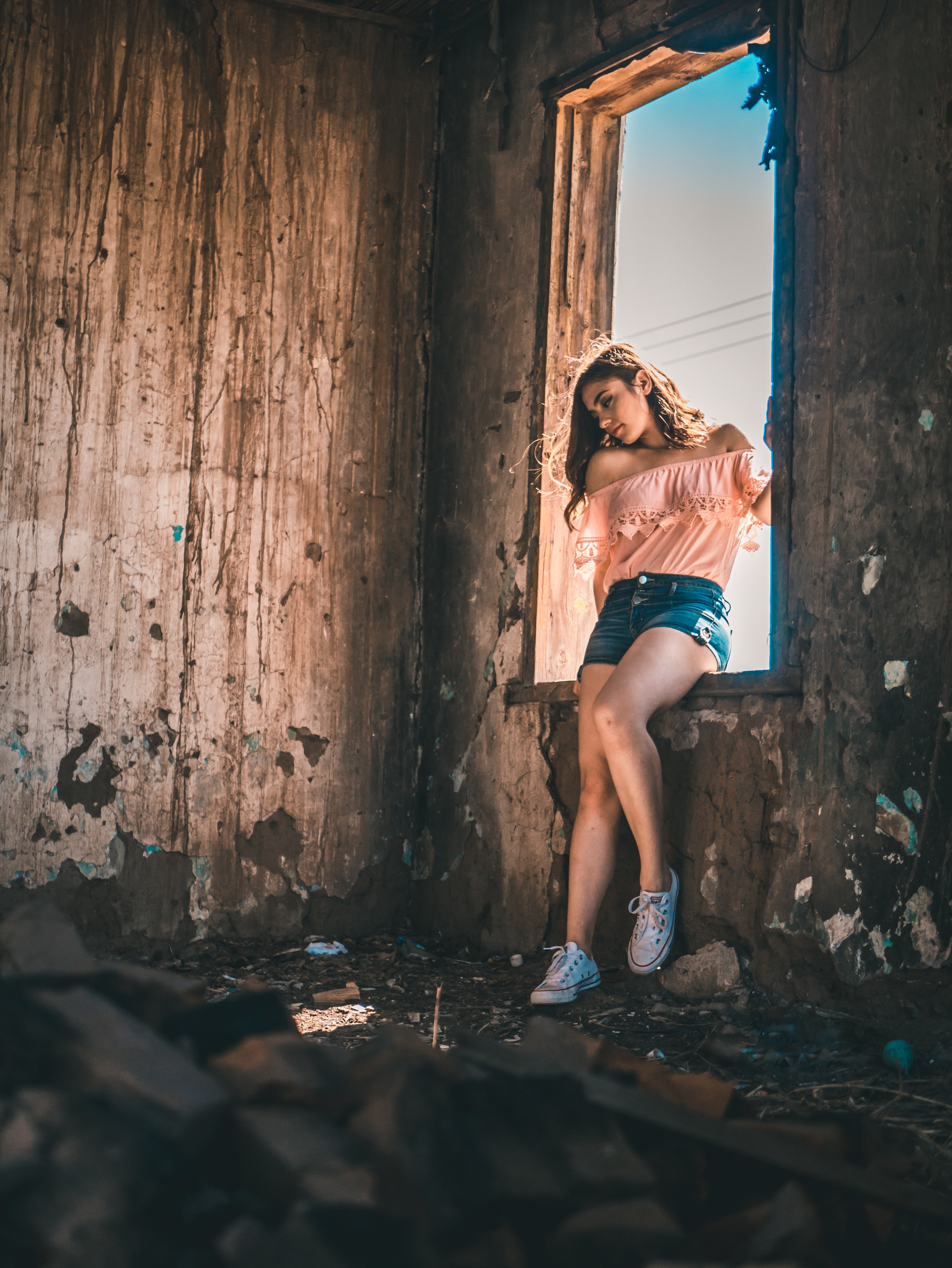 woman female girl and window hd, 4k, Phone HD Wallpaper
