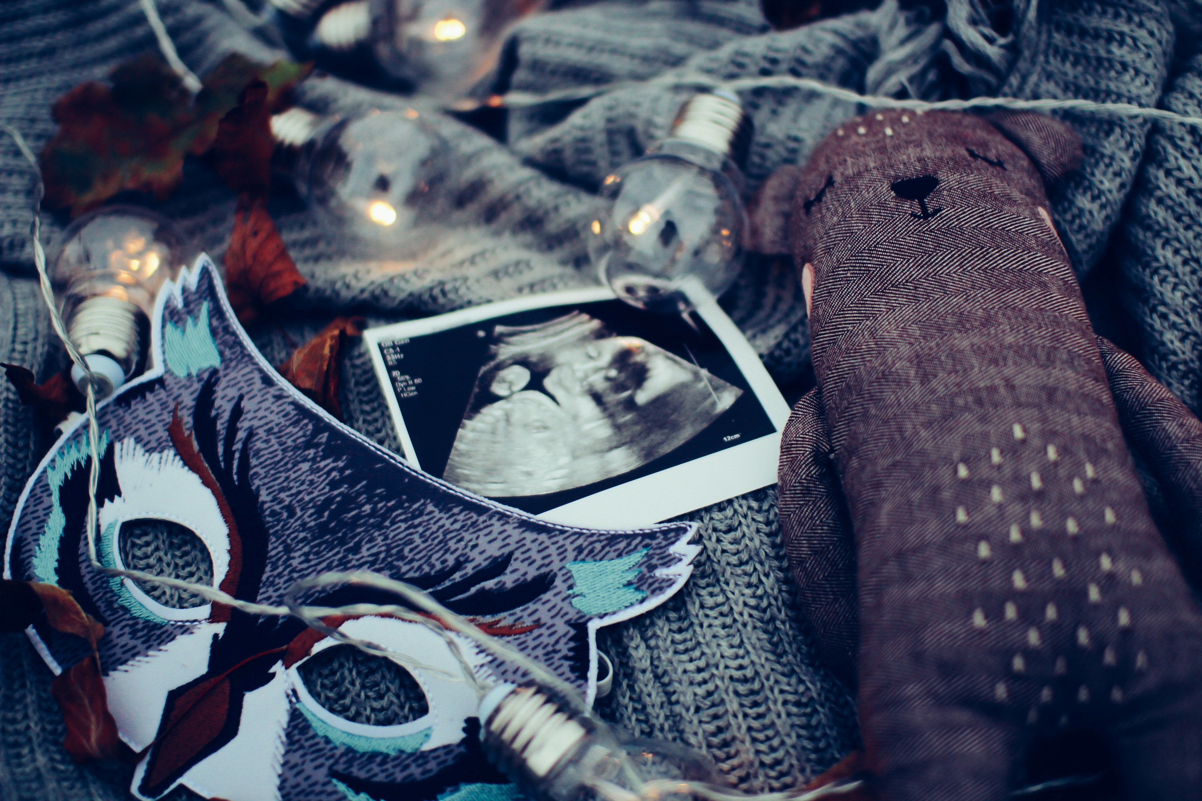 baby pregnancy ultrasound and mask 4k, HD Wallpaper