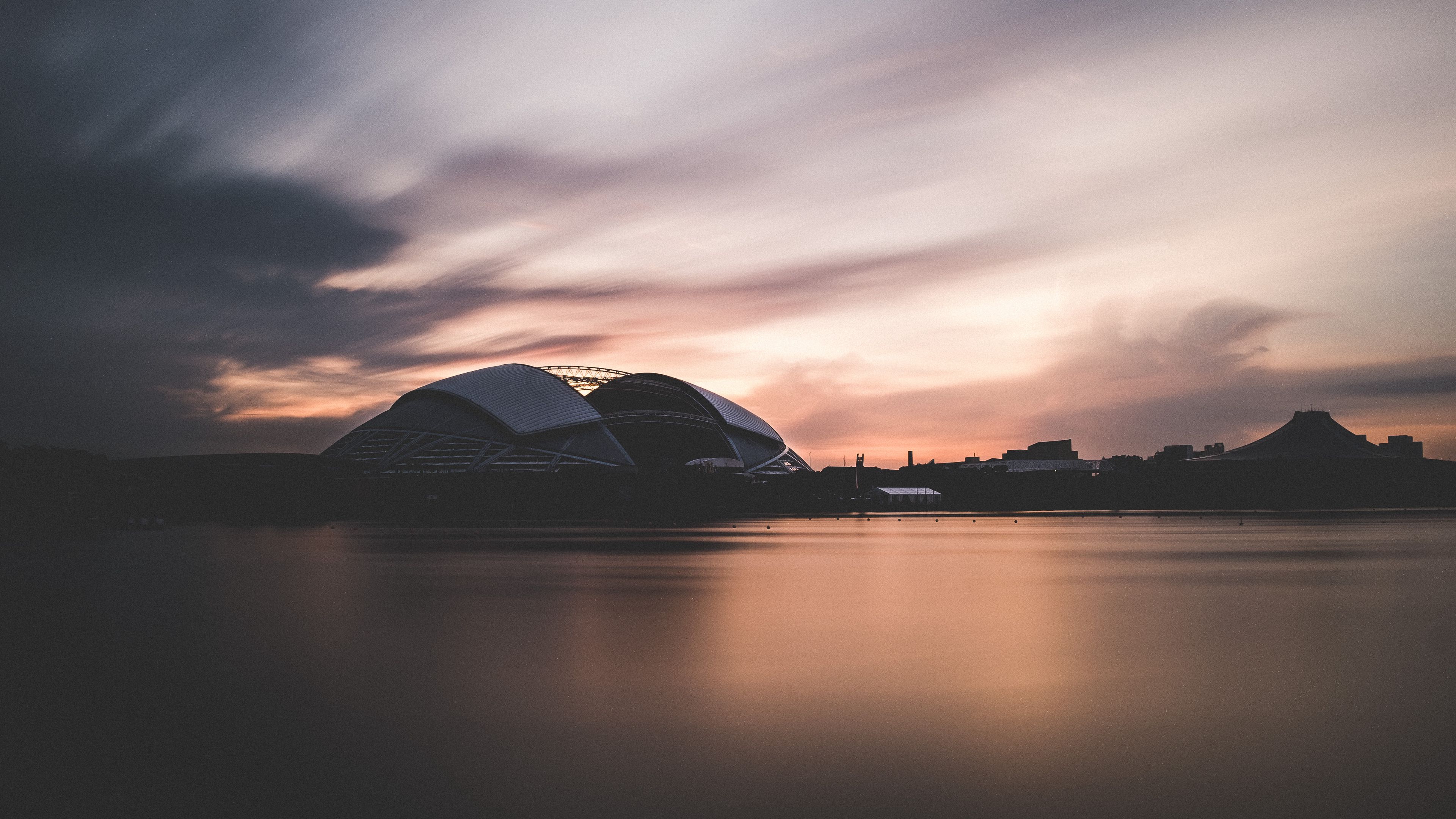 national stadium, singapore, sea, 4k, HD Wallpaper