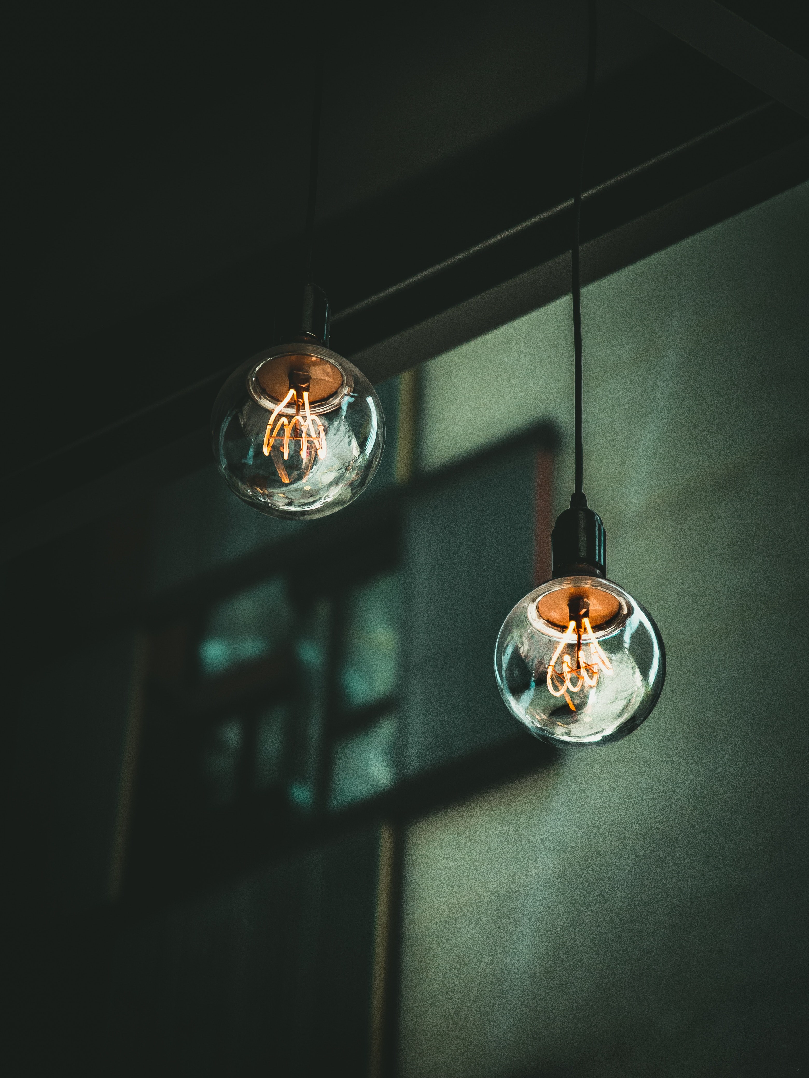 bulb lightbulb filament and lit hd, 4k, Phone HD Wallpaper