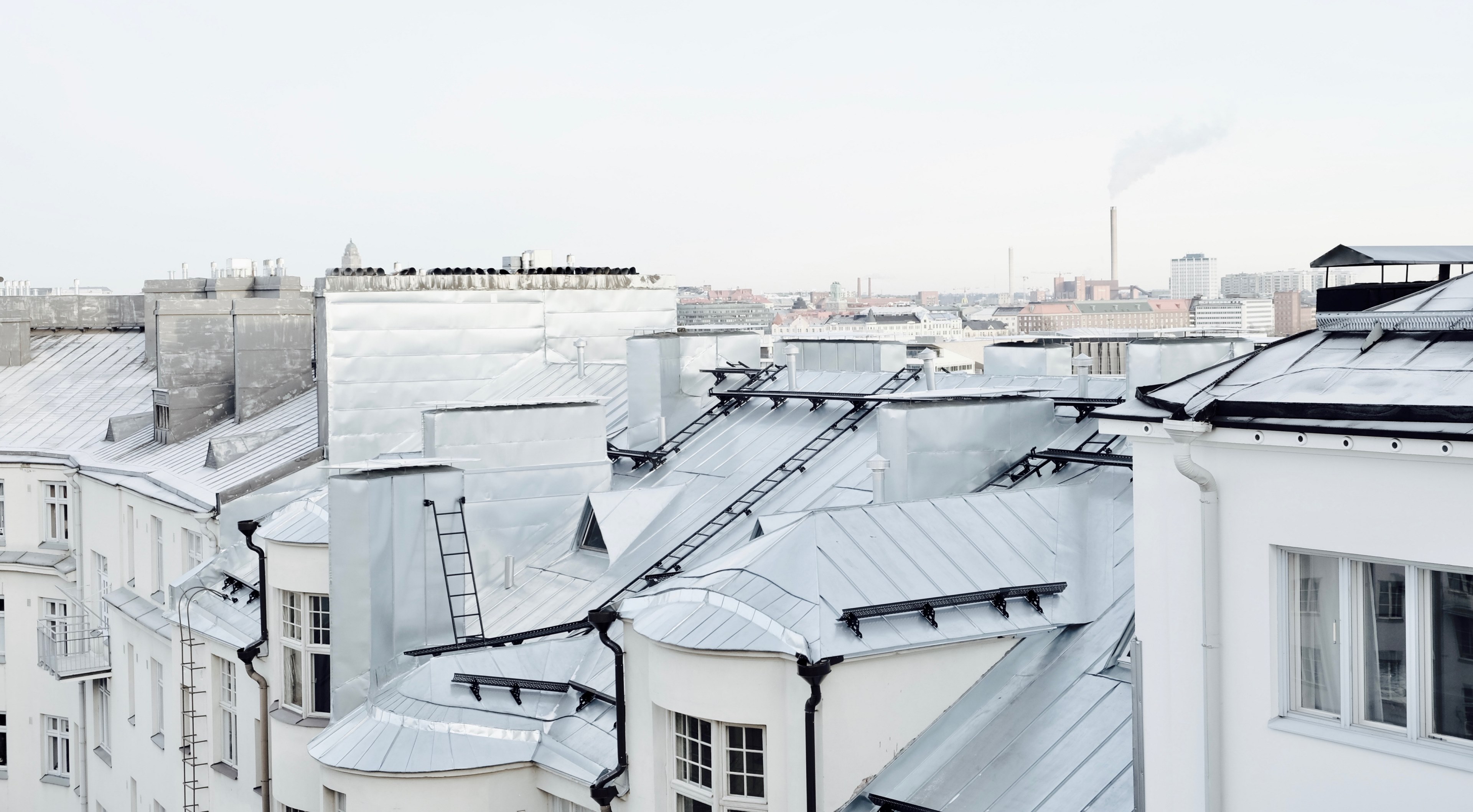 helsinki rooftops 4k, HD Wallpaper