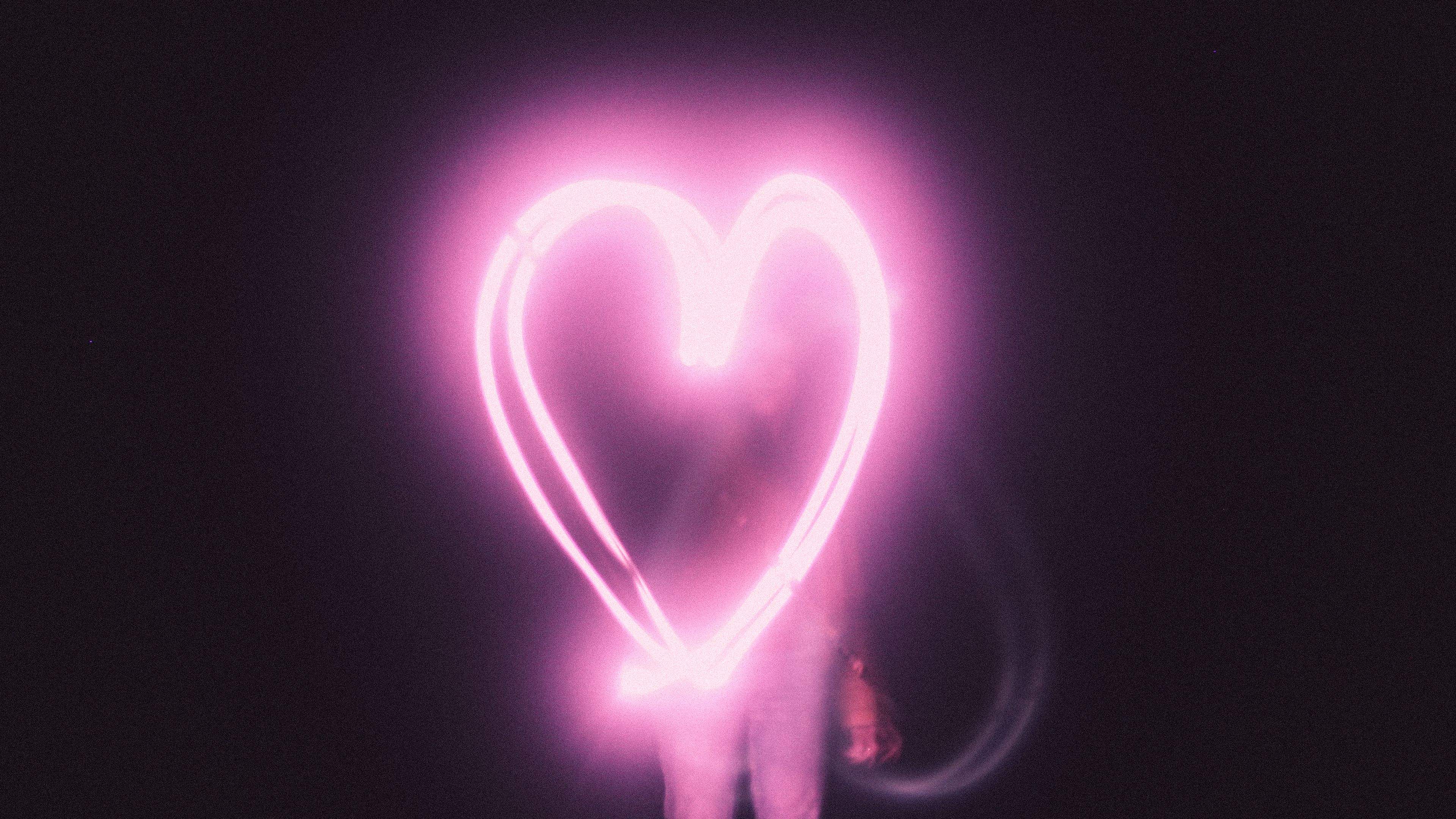 heart, light, man, 4k, HD Wallpaper
