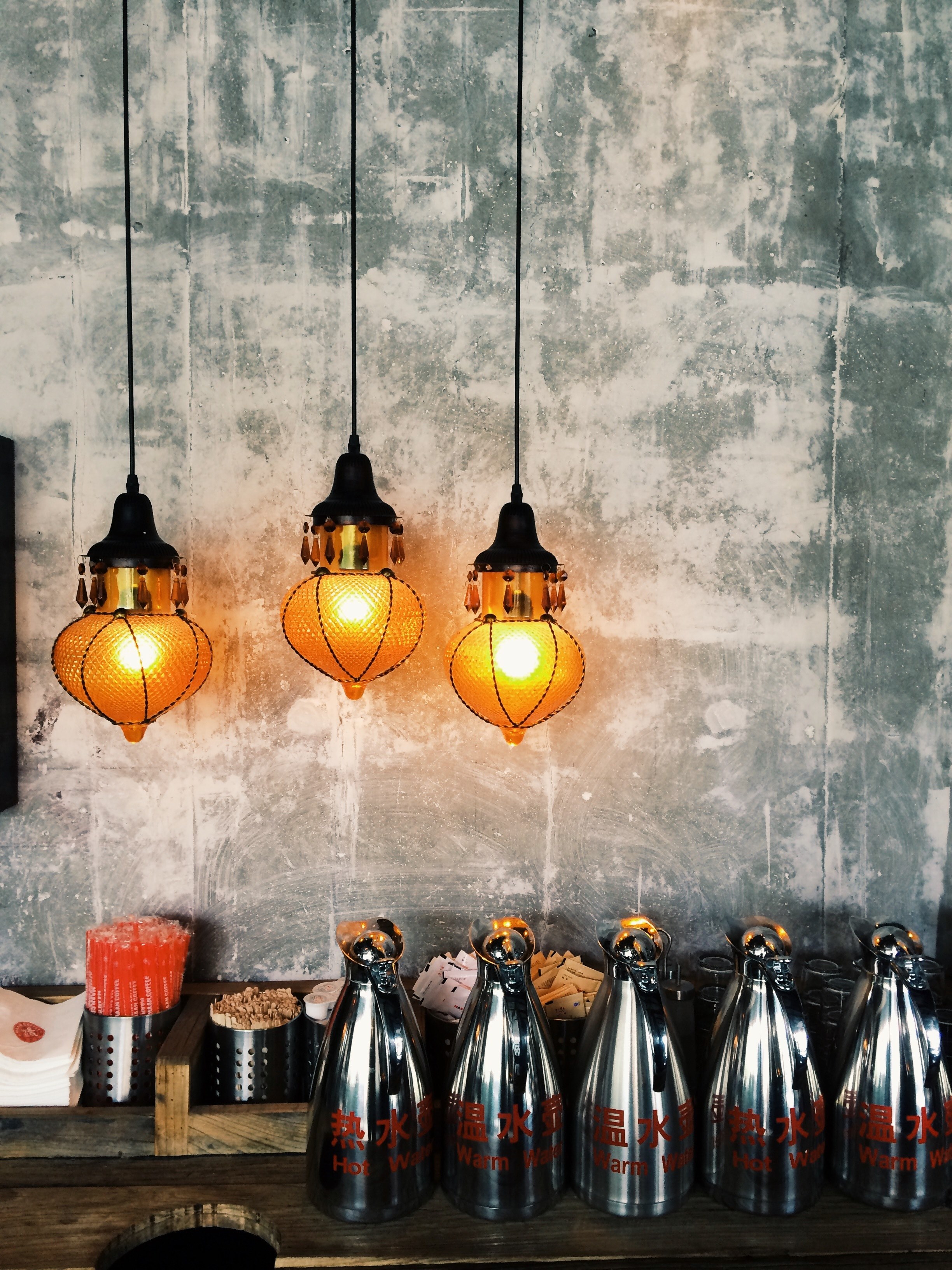 lamp decor light and cafe hd, 4k, Phone HD Wallpaper