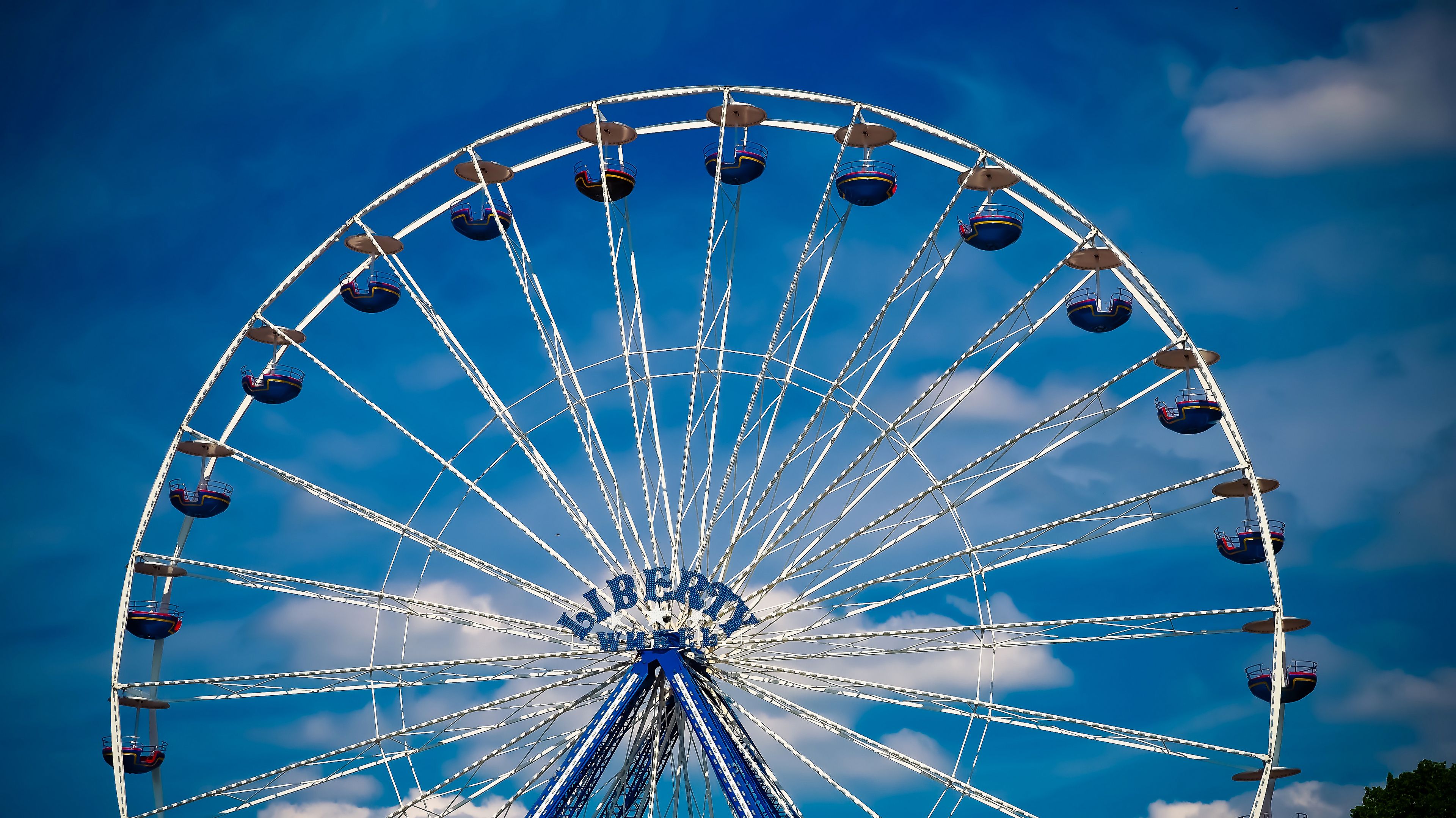 ferris wheel, attraction, entertainment, 4k, HD Wallpaper