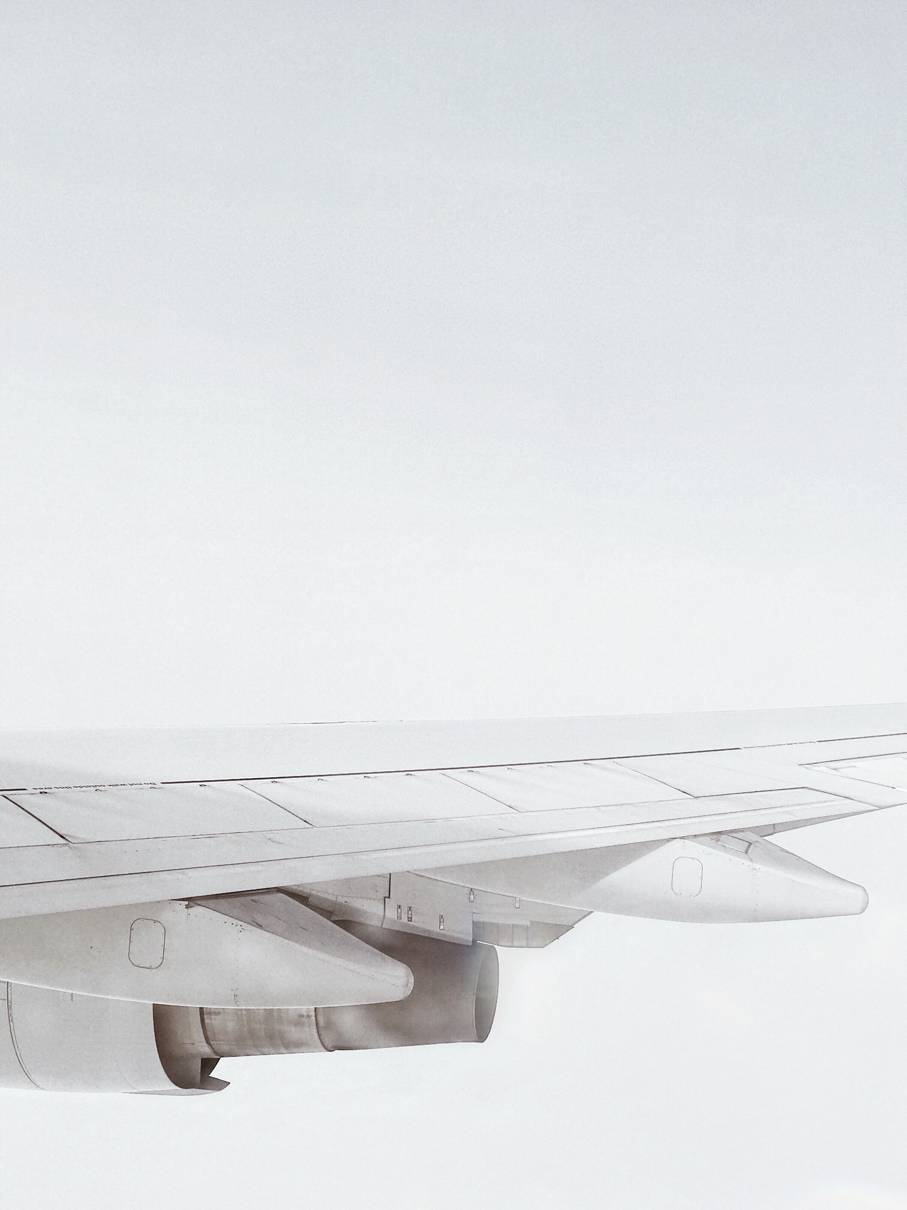 white sky plane and airplane hd, 4k, Phone HD Wallpaper