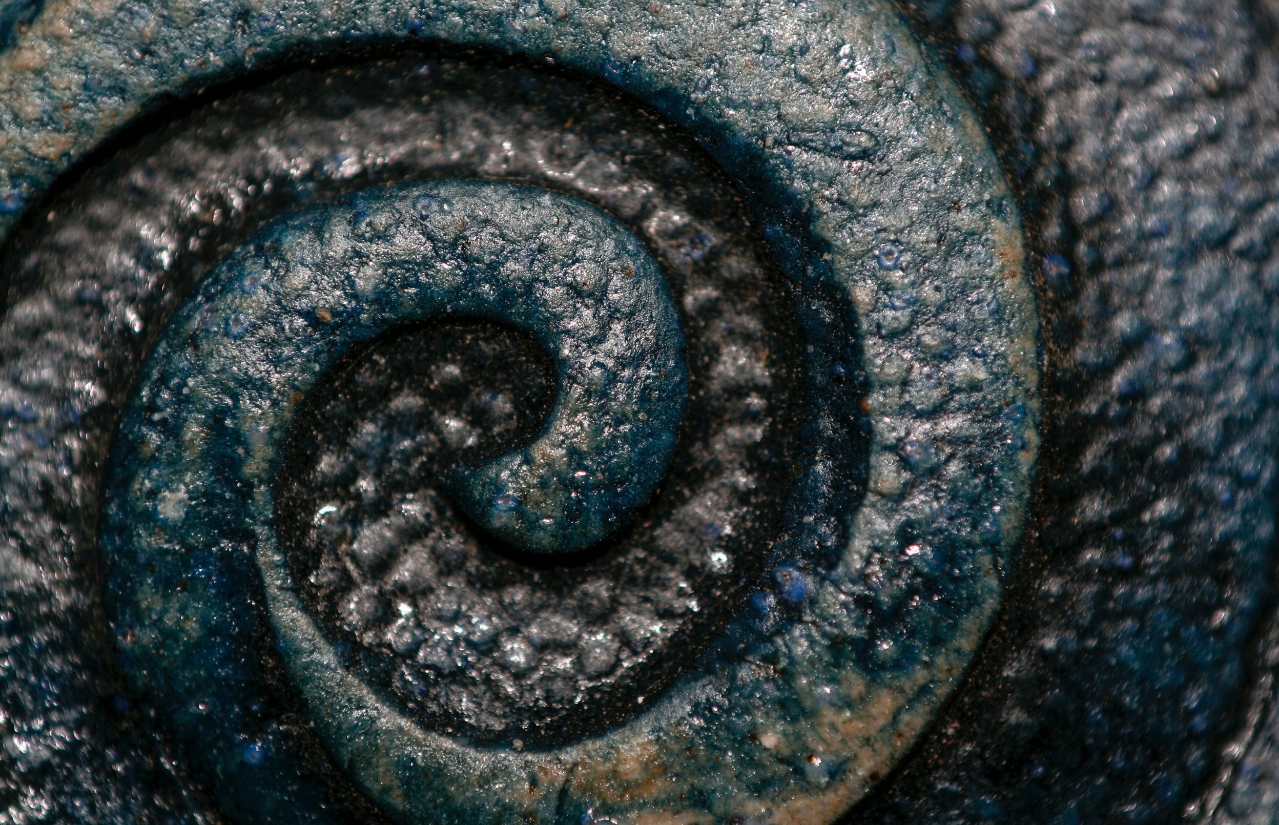 blue abstract curl and swirl 4k, HD Wallpaper