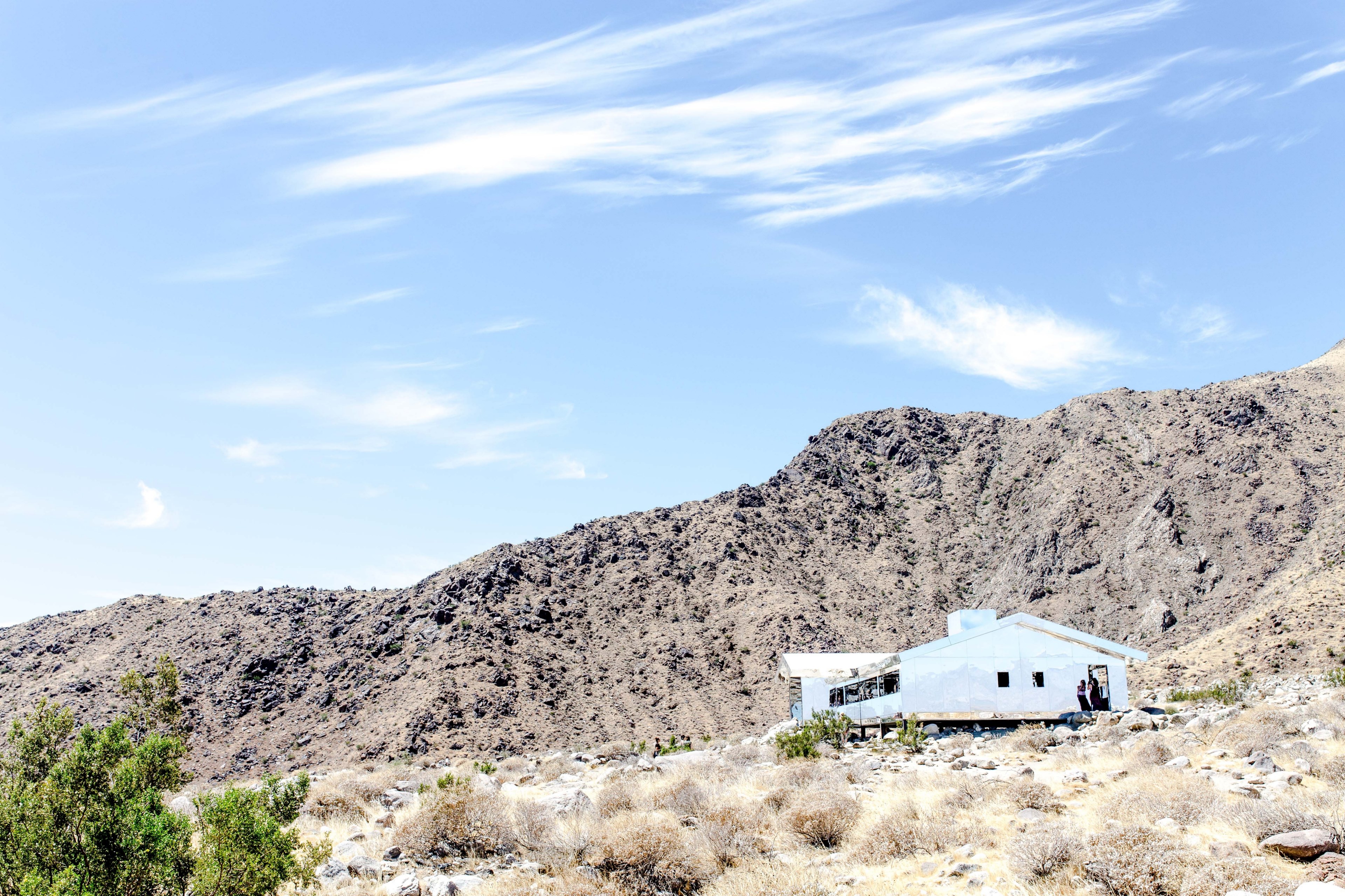 palm spring desert mirror and mirror house 4k, HD Wallpaper