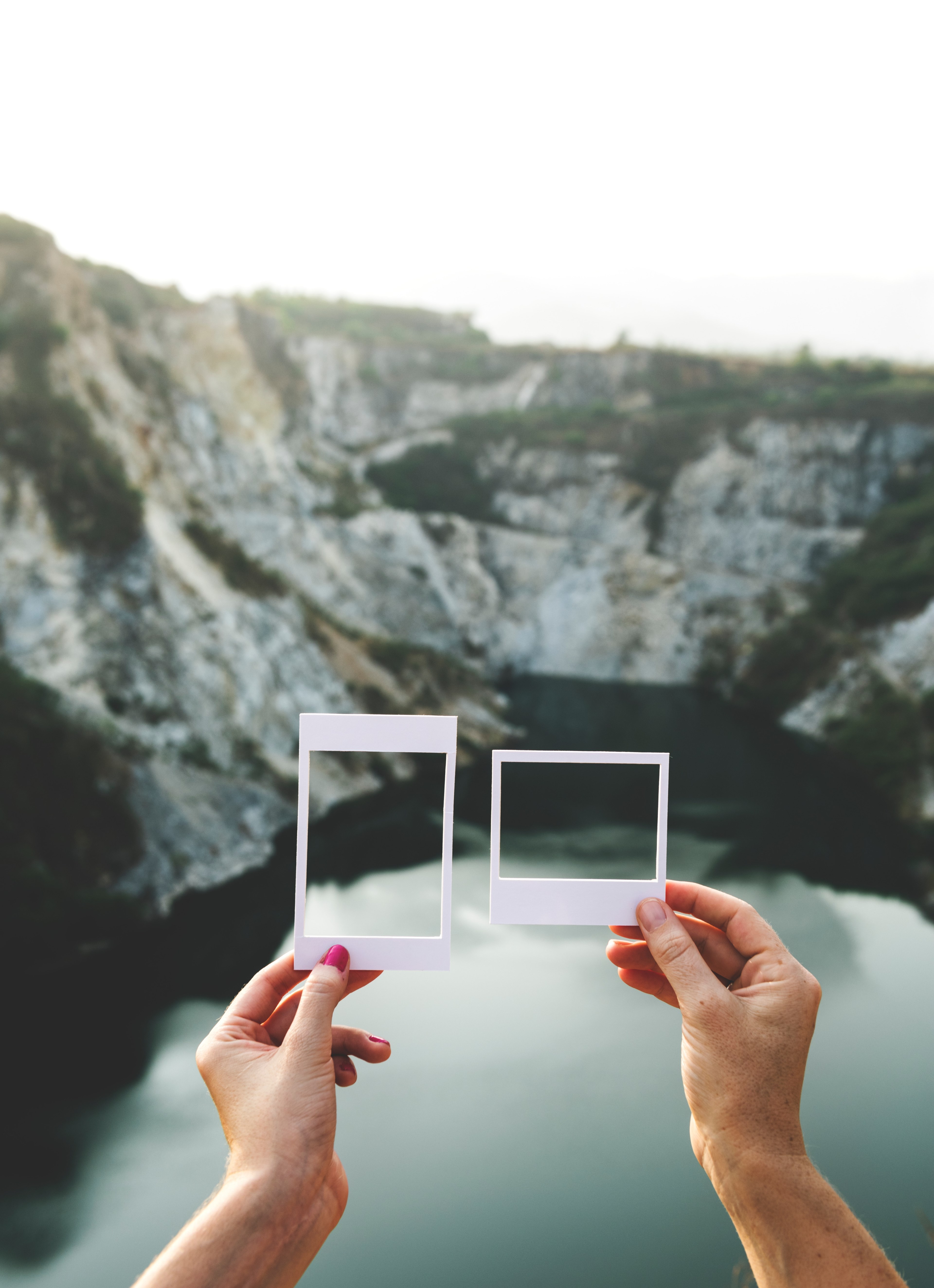 frame picture photo and mountain hd, 4k, Phone HD Wallpaper