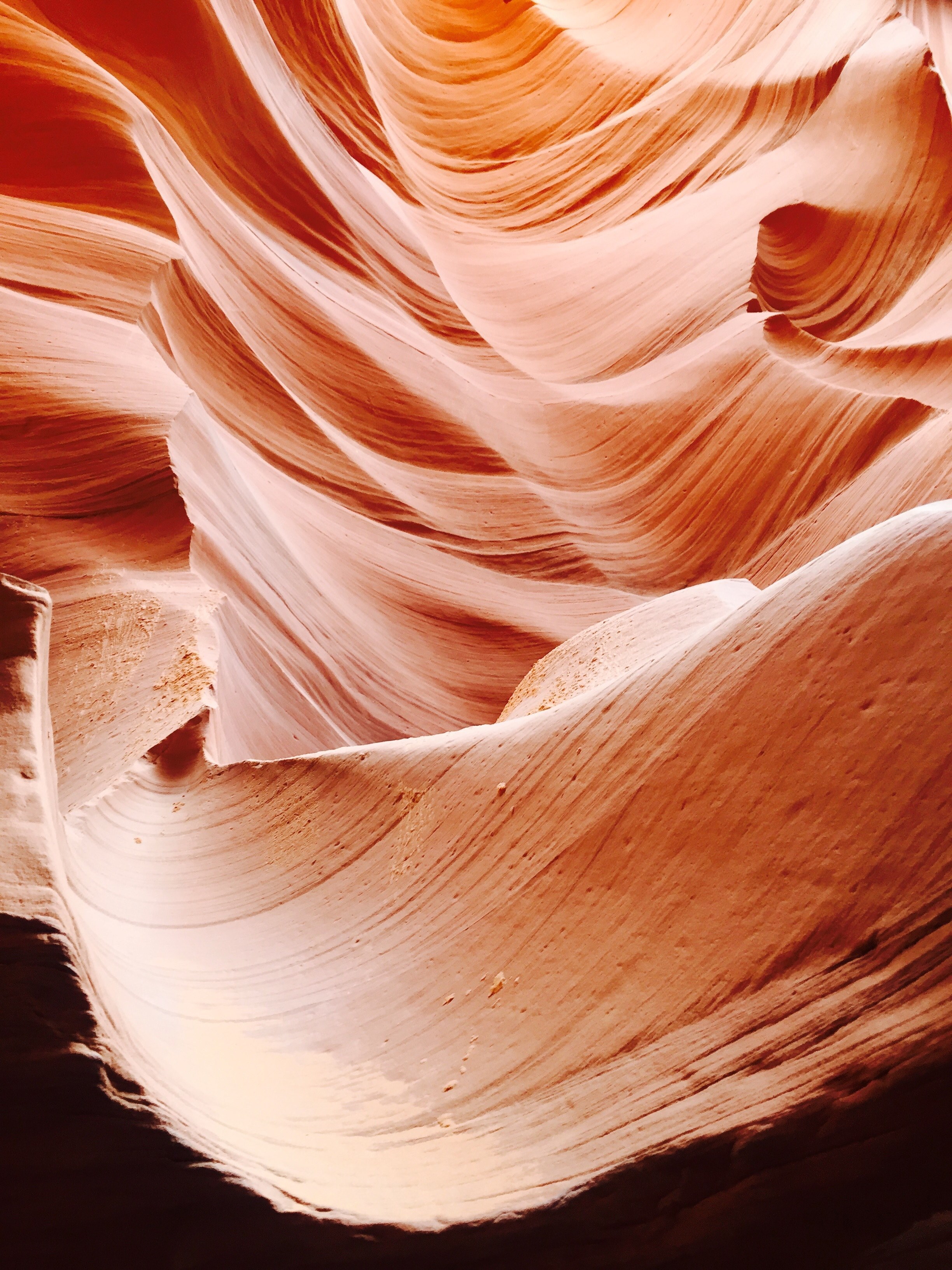 the swirling sandstone surface of a desert ravine, abstract sandstone ravine 4k, Phone HD Wallpaper