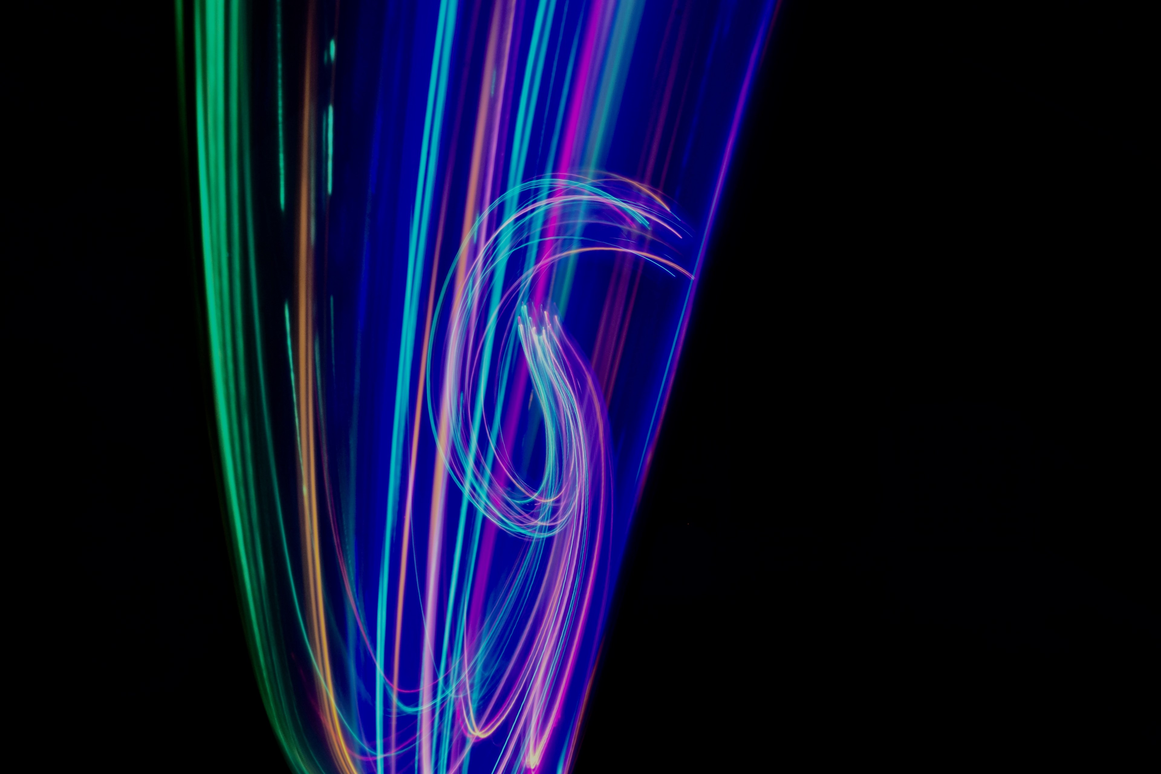 lights dark light and light art 4k, HD Wallpaper