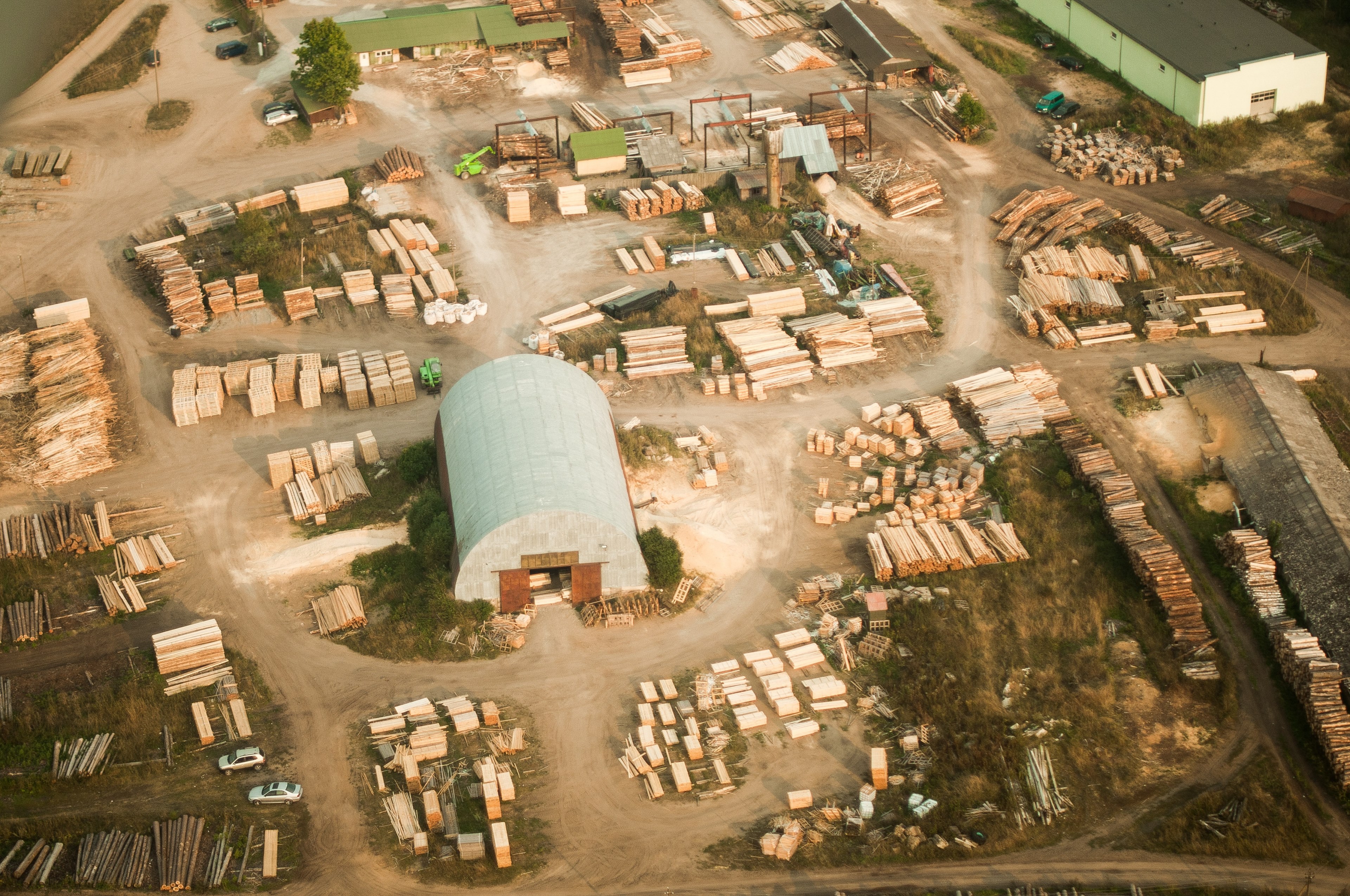 warehouse wood bird view and aerial view 4k, HD Wallpaper
