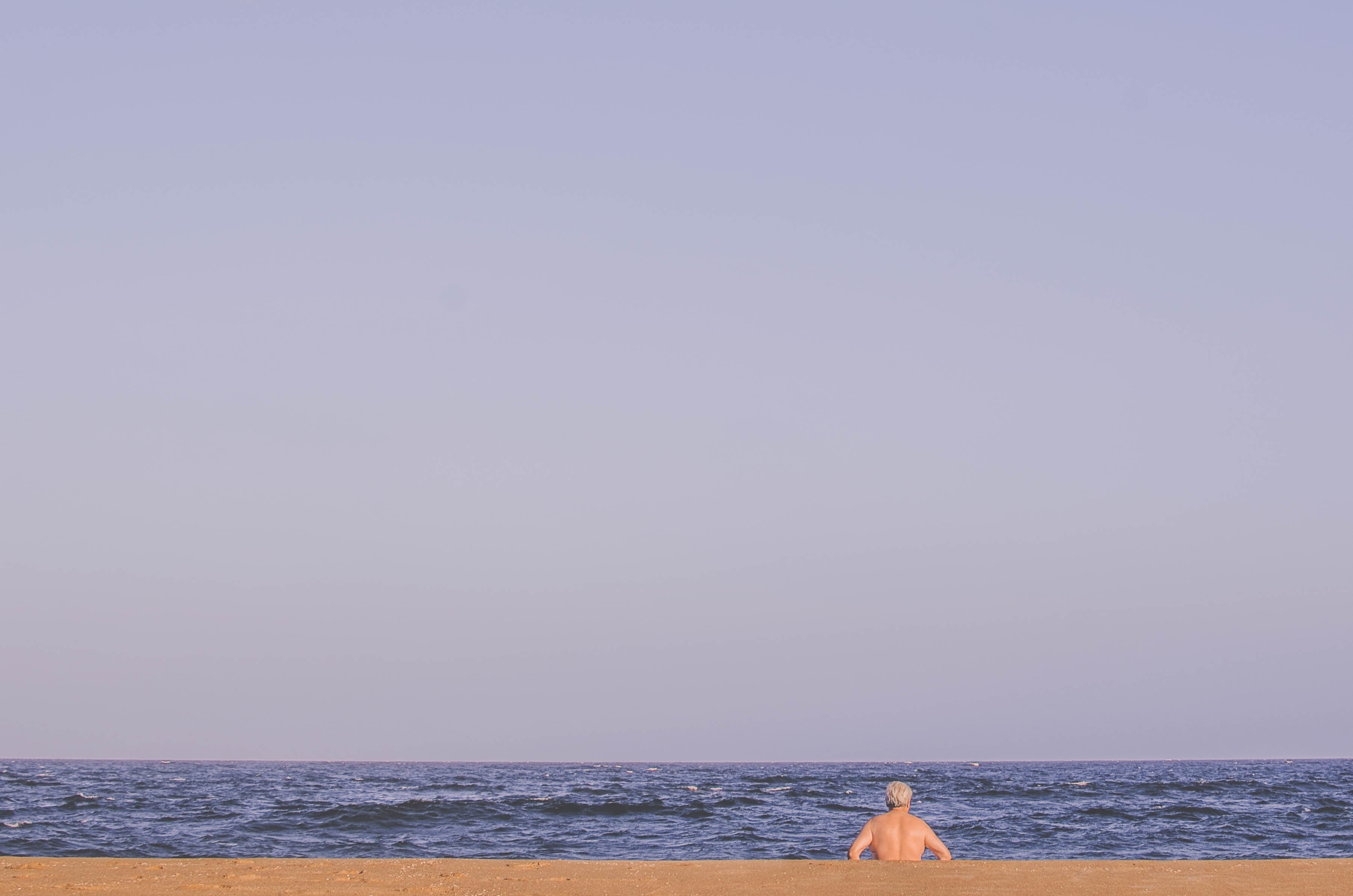 beach seaside seashore and horizon 4k, HD Wallpaper