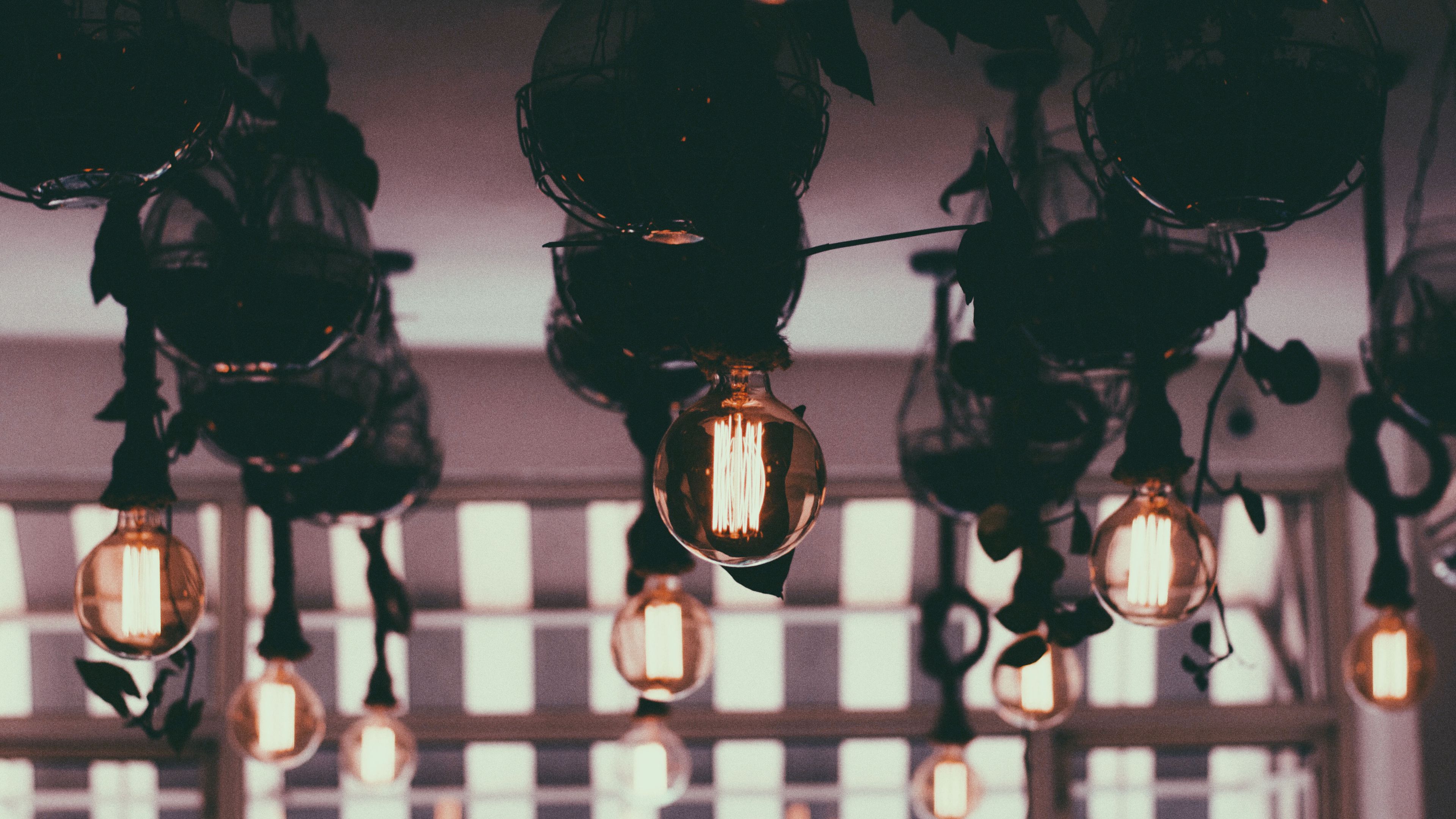 lamps, light, glass, lighting, 4k, HD Wallpaper