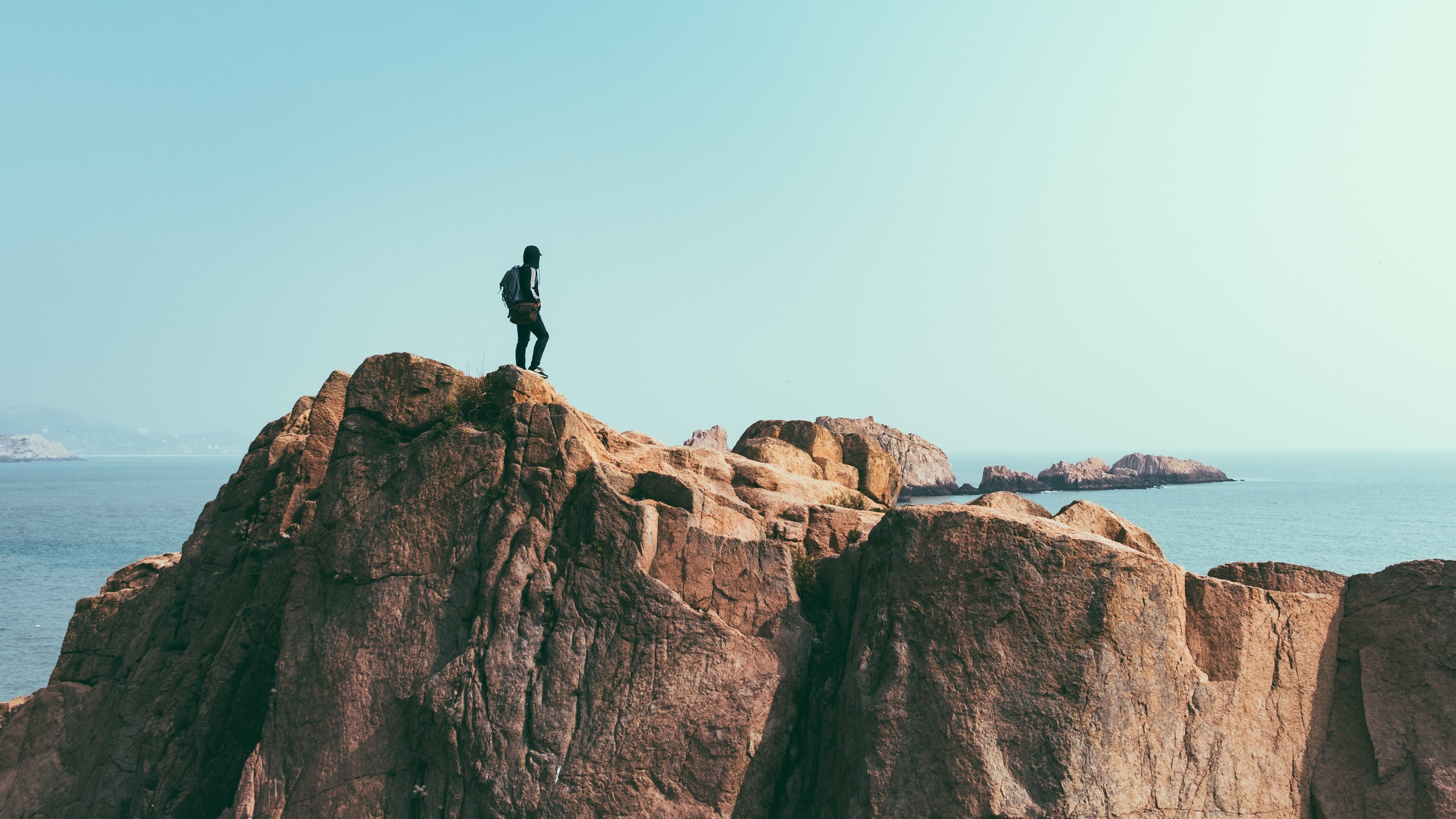 hike hiker adventure and peak 4k, HD Wallpaper