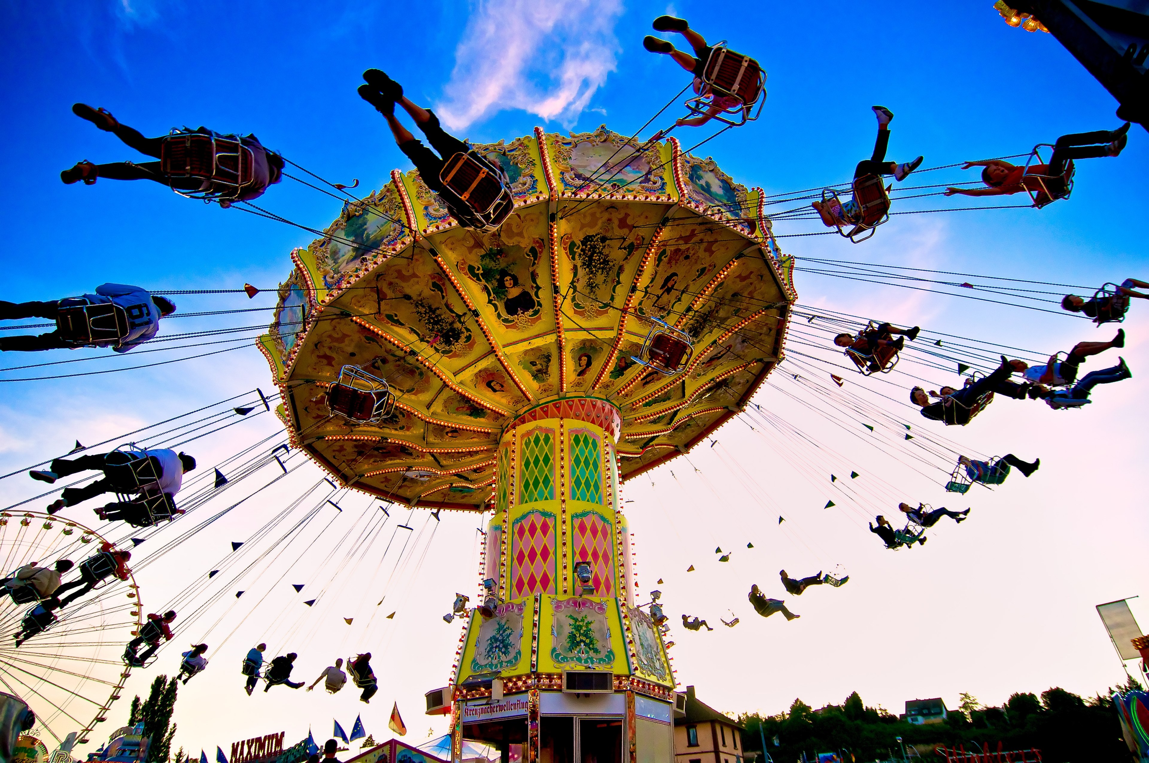 carousel and carnival 4k, HD Wallpaper