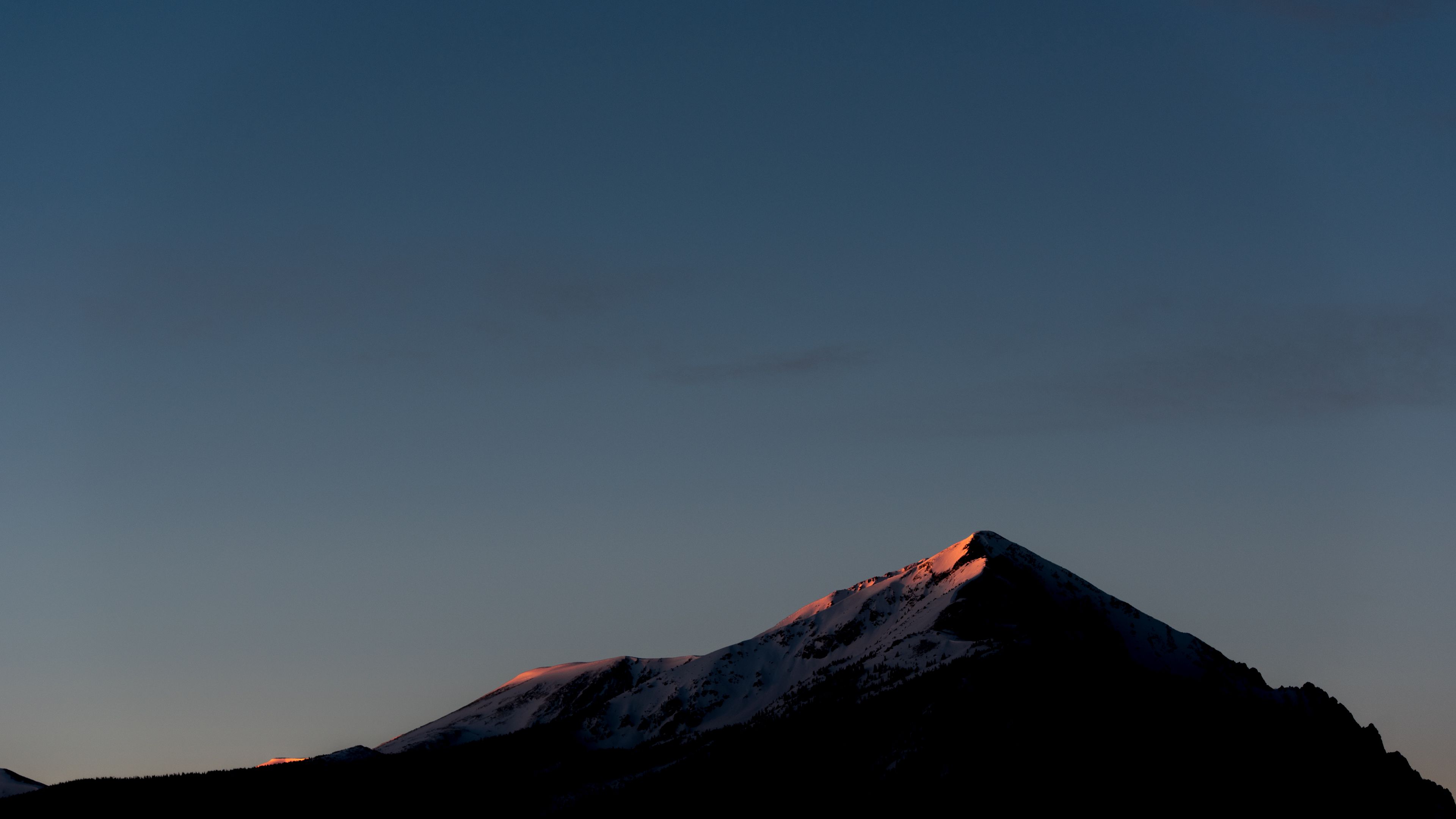 mountains, sky, top, 4k, HD Wallpaper