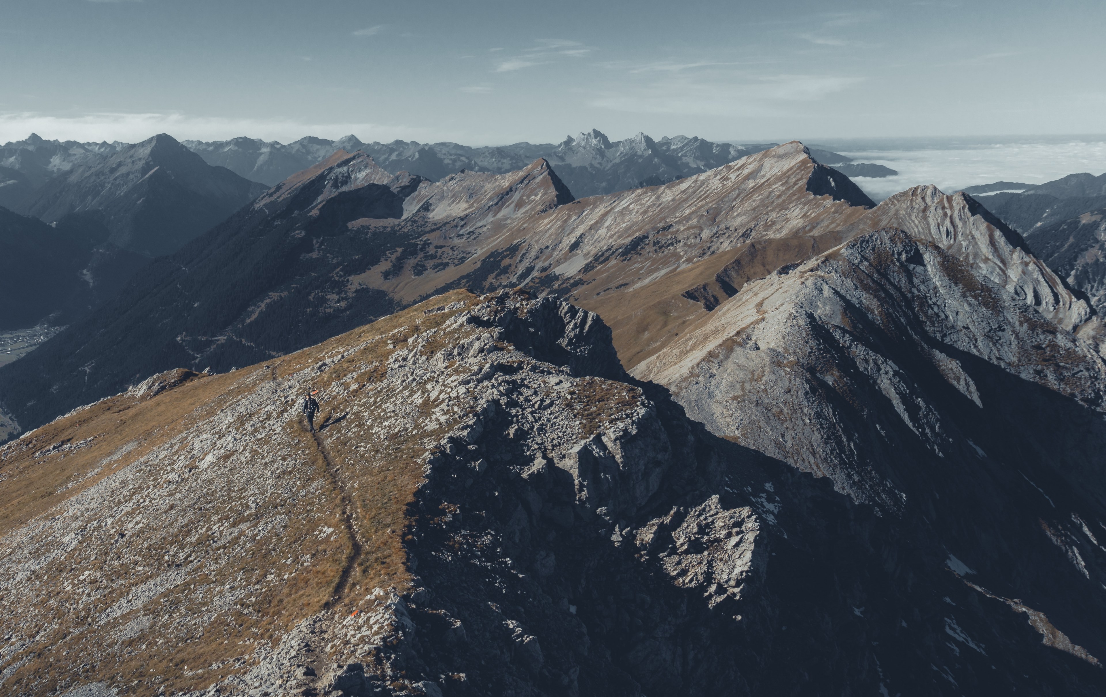 a mountainous landscape with sharp ridges and mossy slopes, sunday mountains 4k, HD Wallpaper