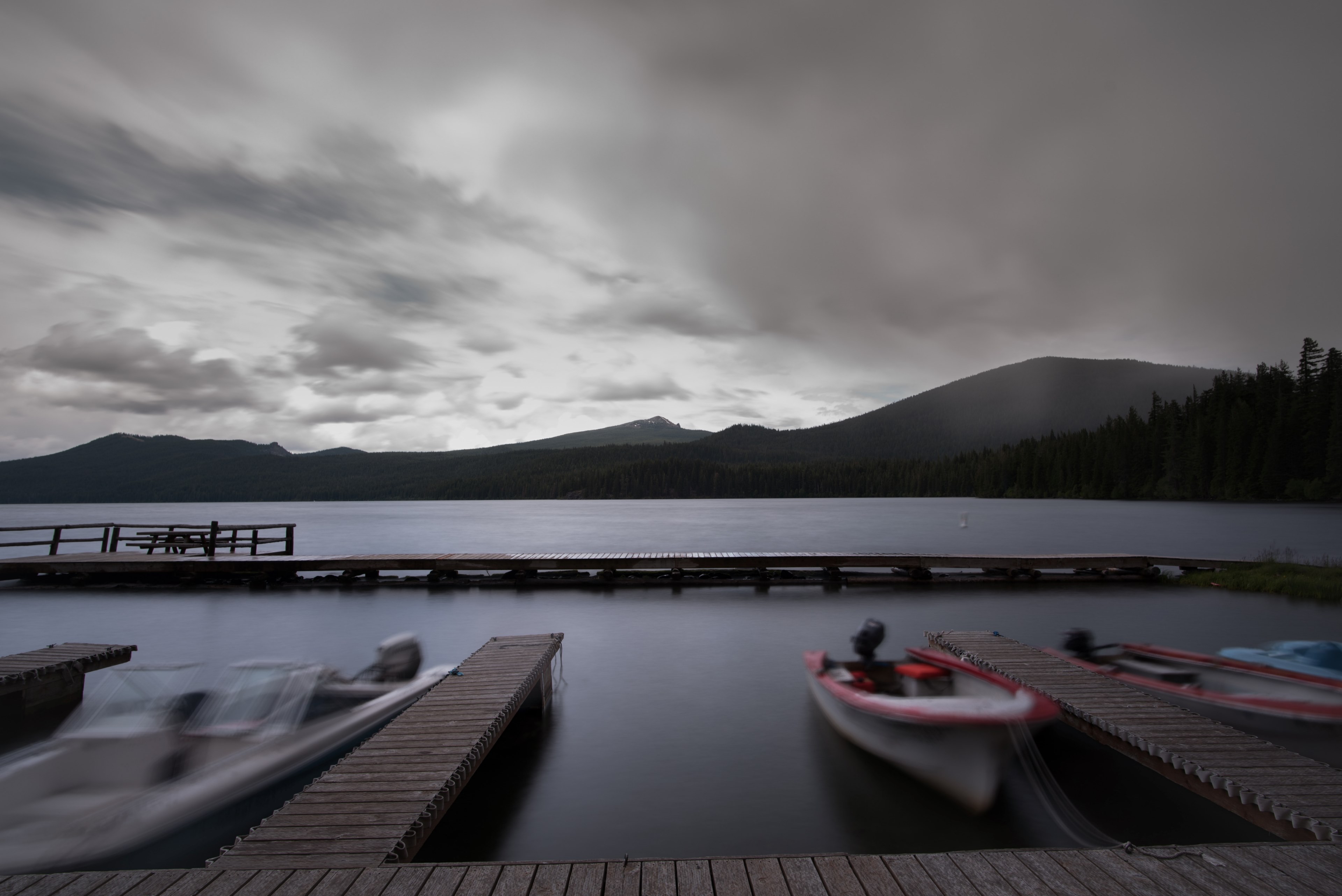 mountain mountain range lake and overcast 4k, HD Wallpaper