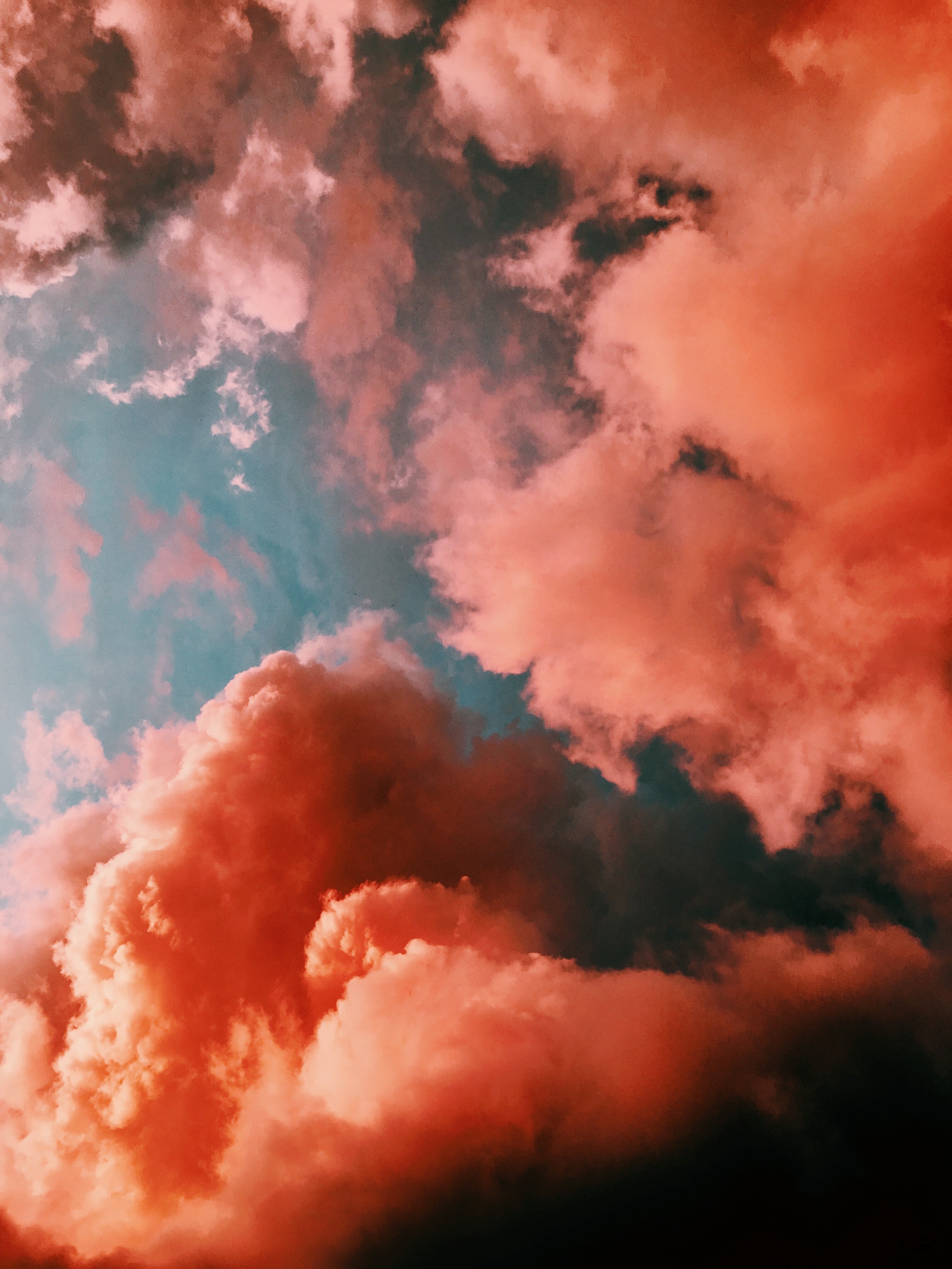 cloud orange sky and dramatic hd, 4k, Phone HD Wallpaper
