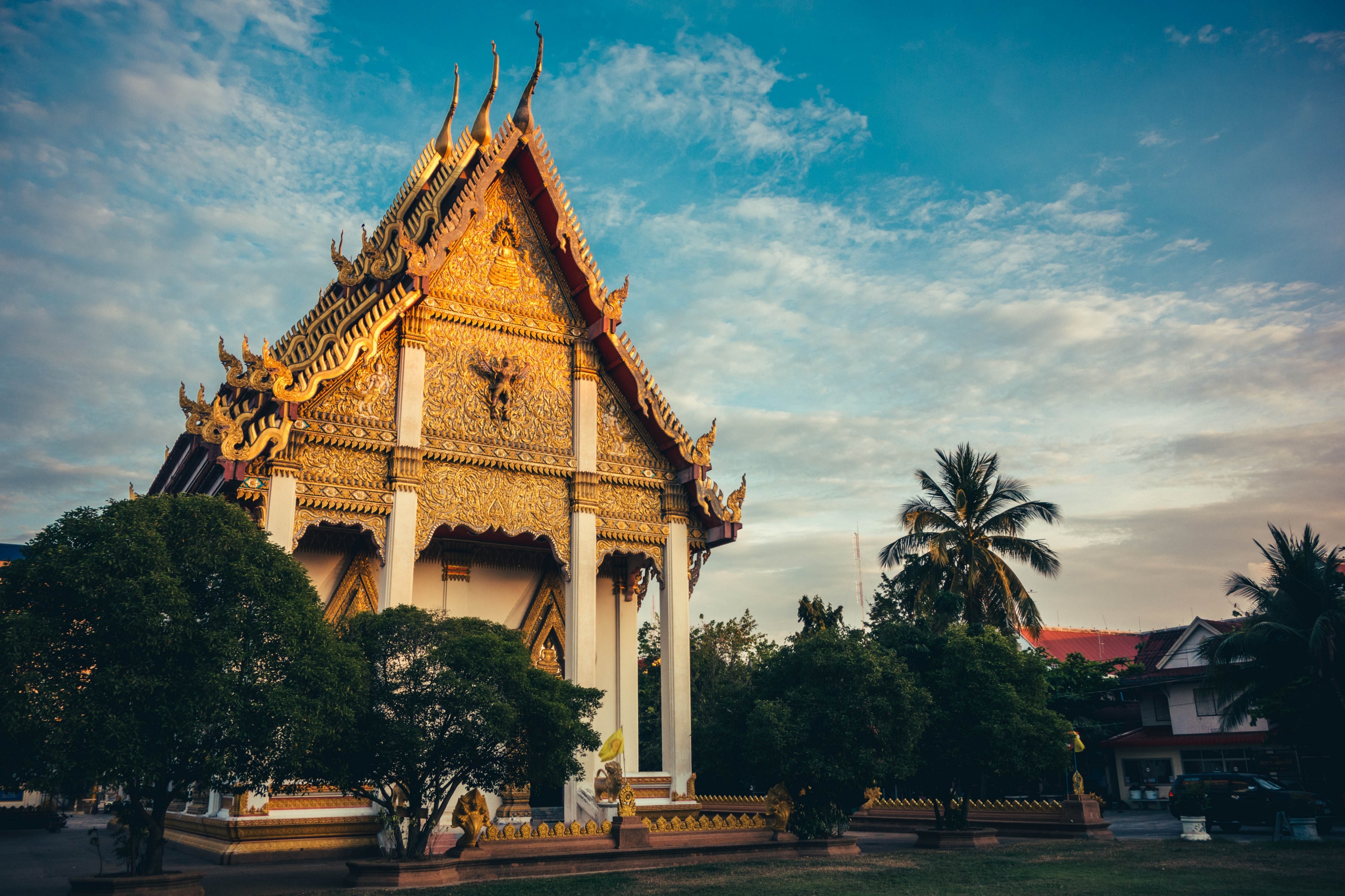 peaceful buddhist temple 4k, HD Wallpaper