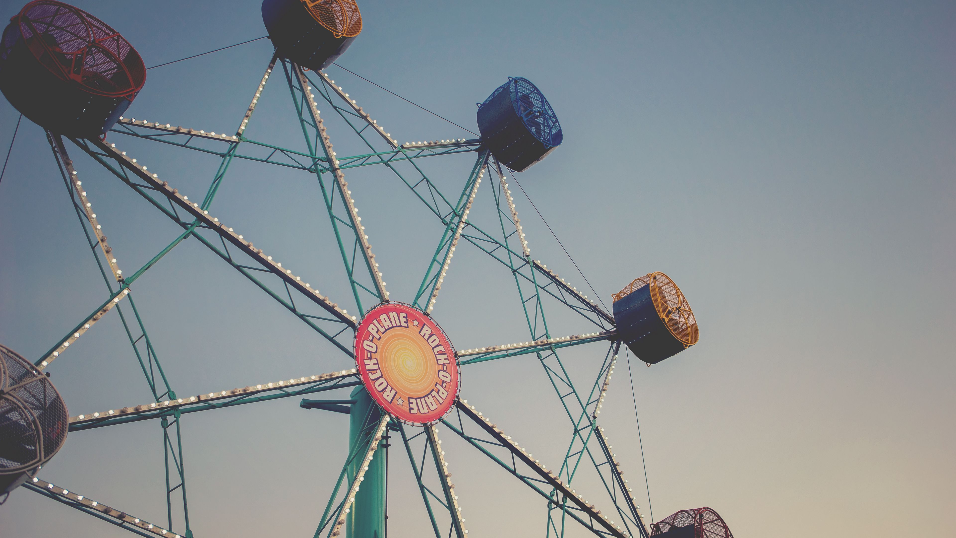 attraction, wheel, carousel, 4k, HD Wallpaper