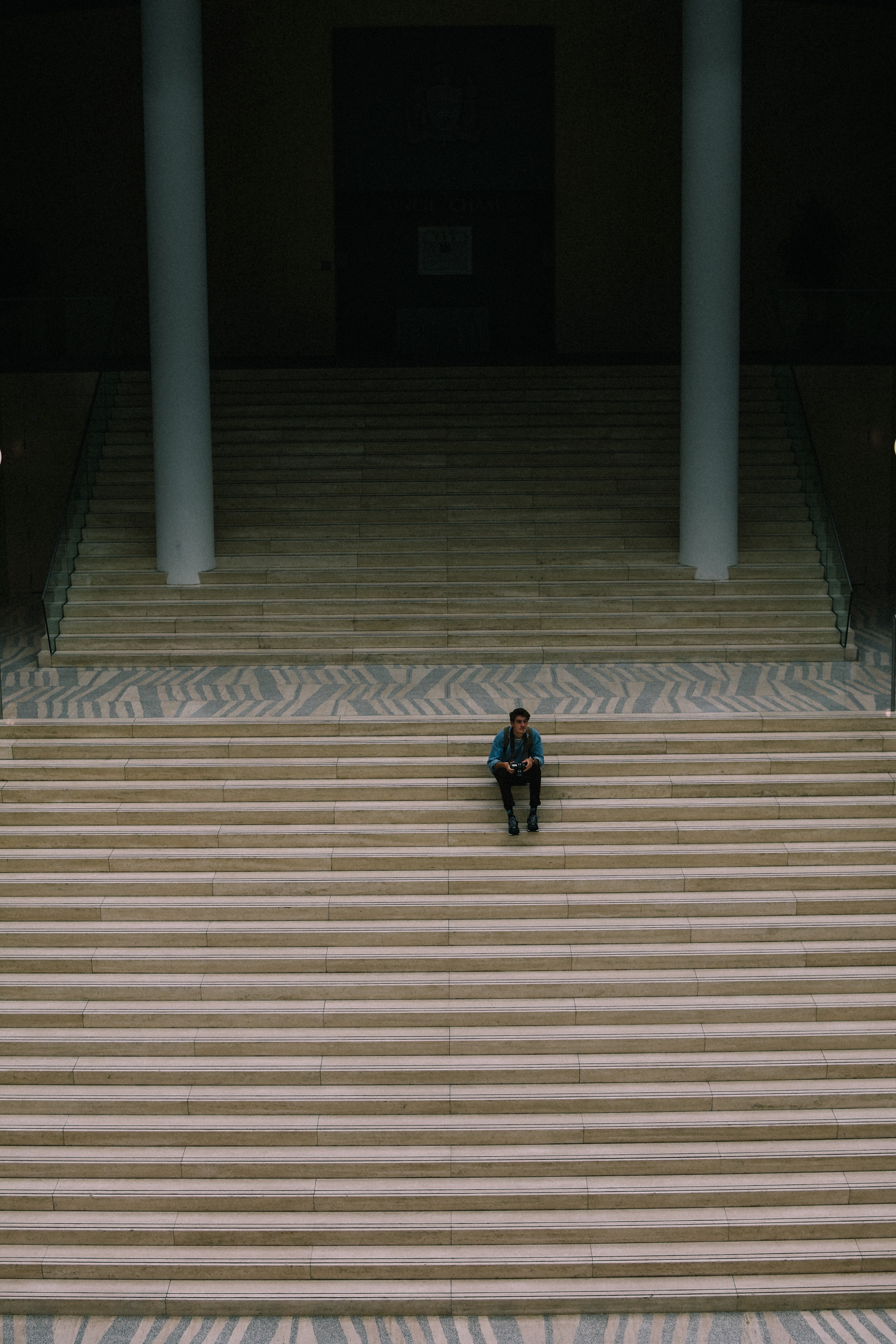 stair sitting staircase and architecture hd, 4k, Phone HD Wallpaper