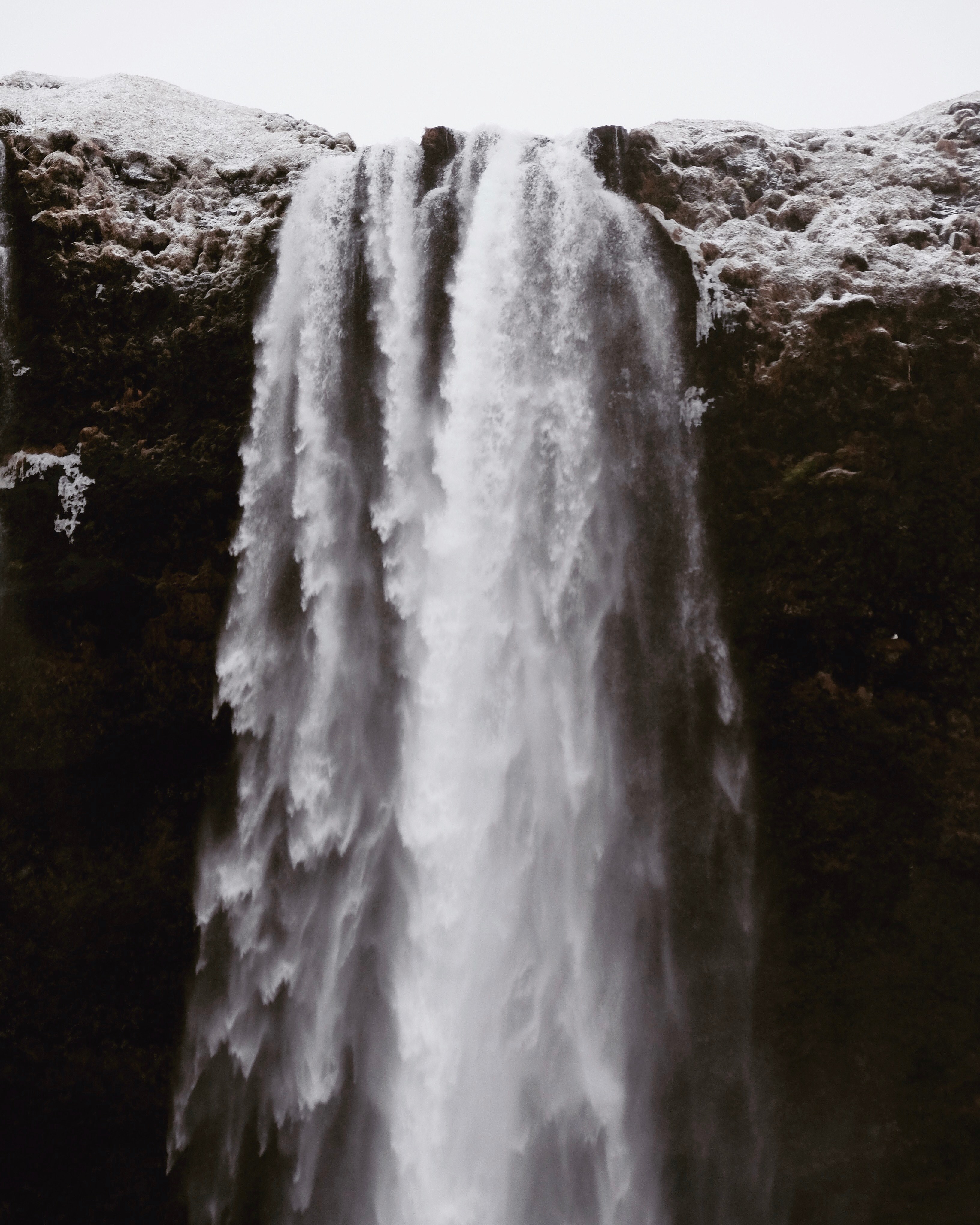 waterfall in iceland 4k, Phone HD Wallpaper