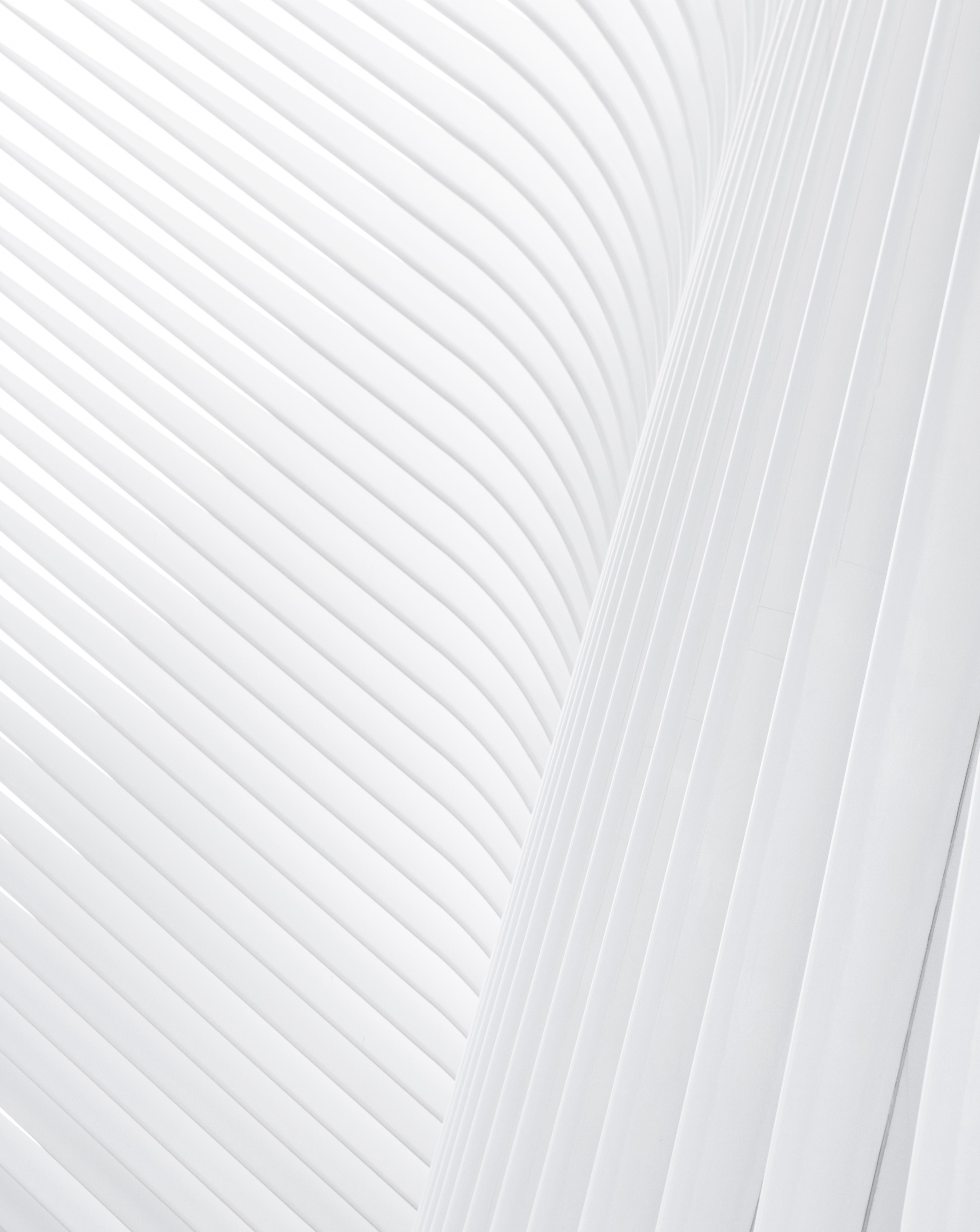 a white stripe pattern made up of concrete facade ribs, oculus nyc facade 4k, Phone HD Wallpaper