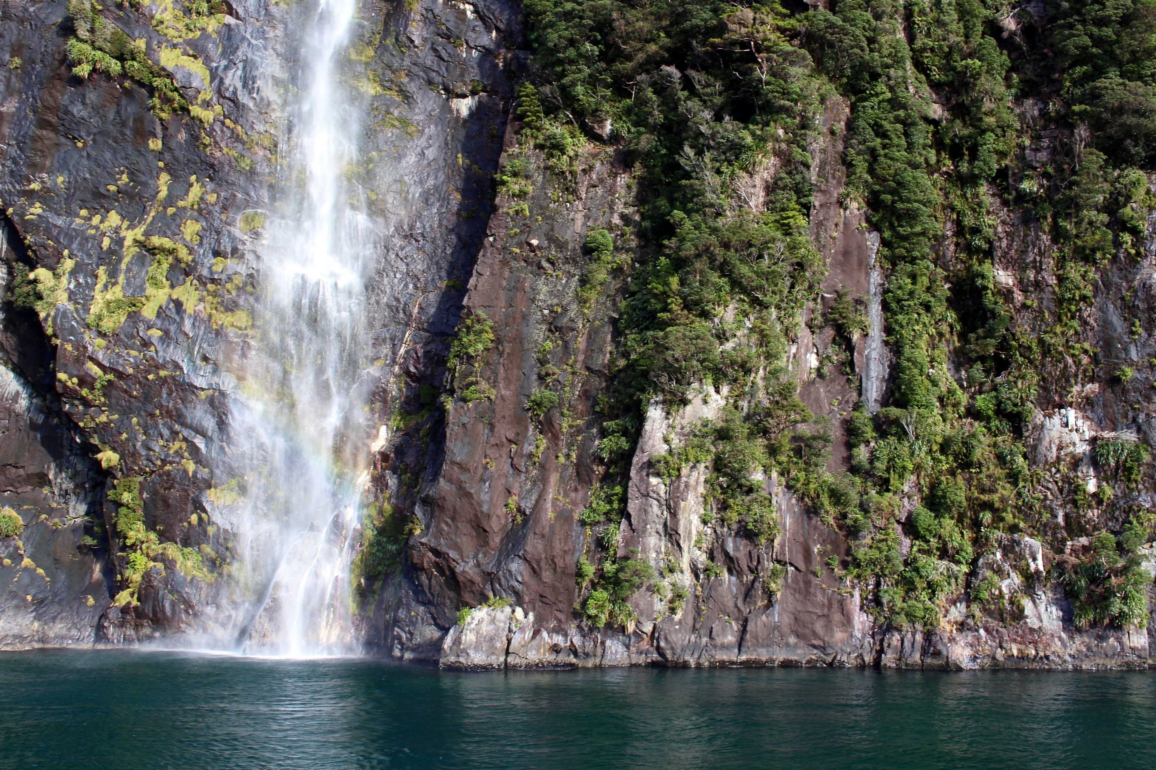 new zealand nature mountain and waterfall 4k, HD Wallpaper