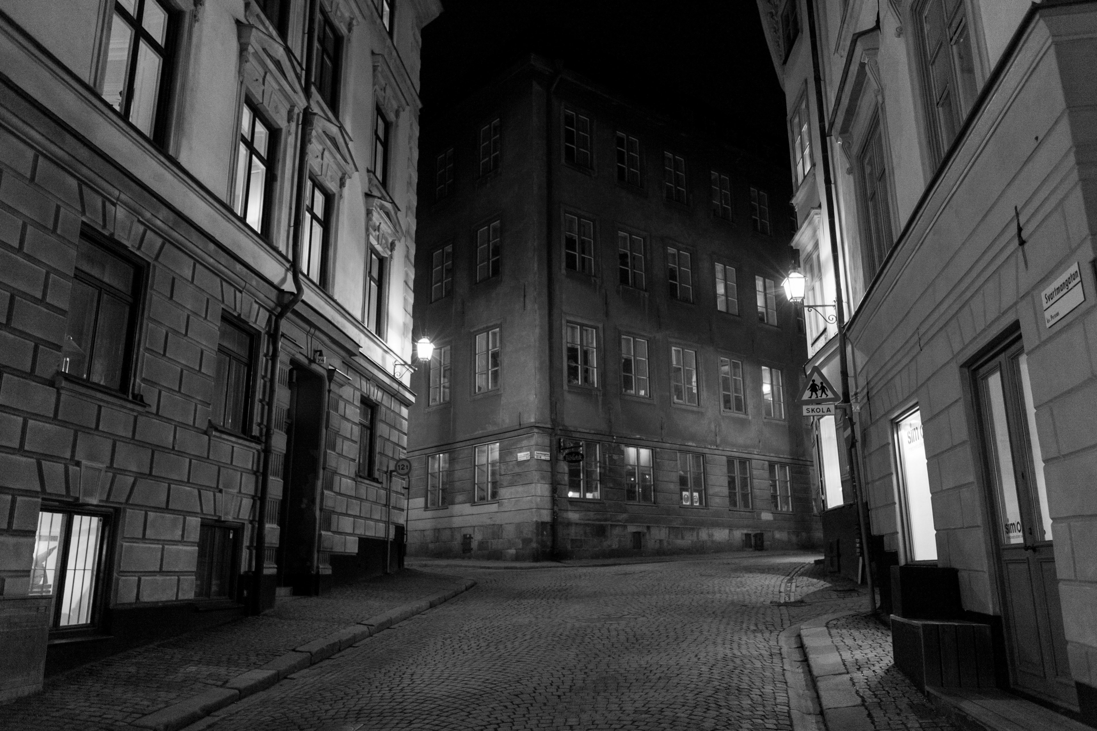 street night and stockholm 4k, HD Wallpaper