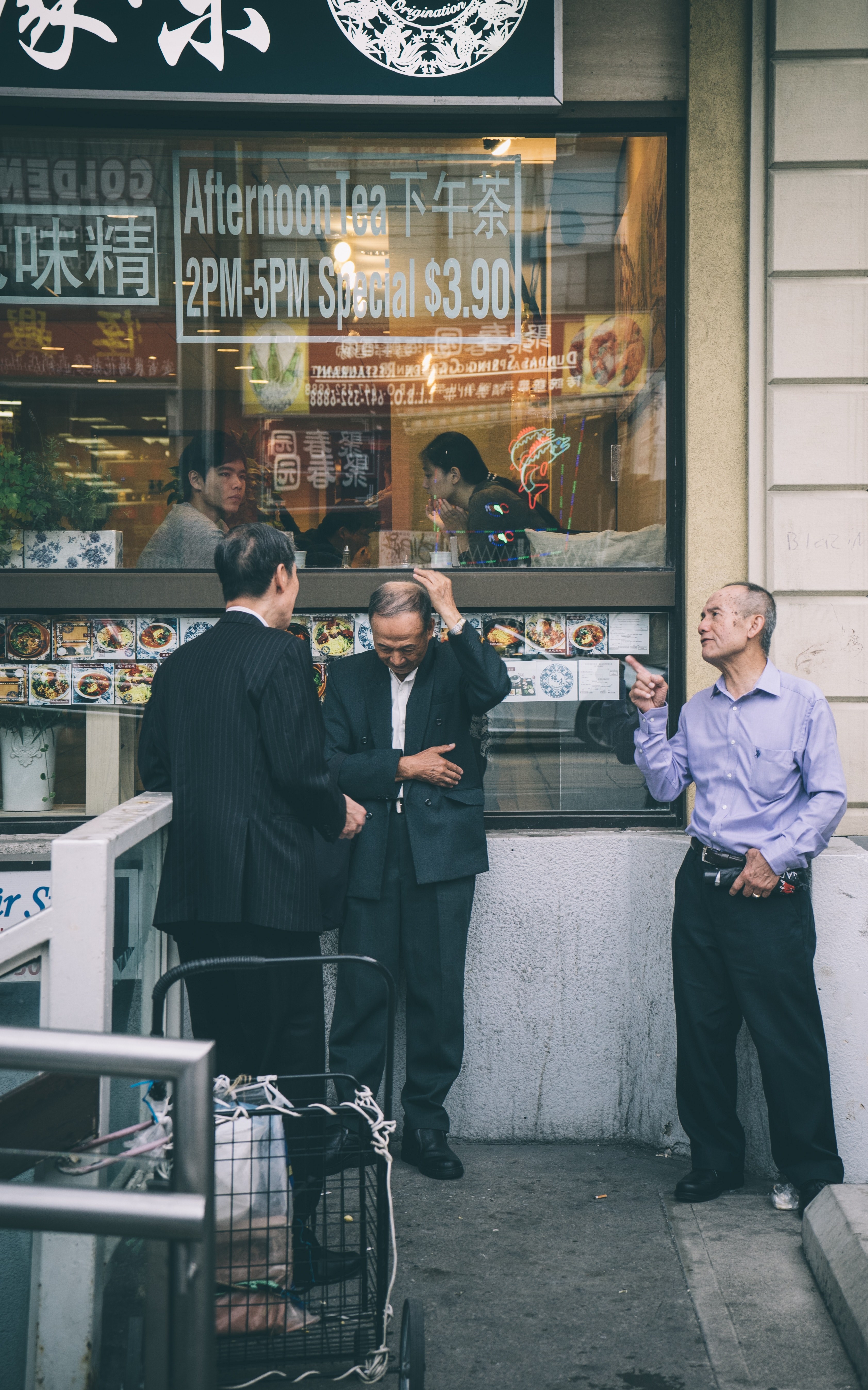conversation downtown storefront and urban hd, 4k, Phone HD Wallpaper