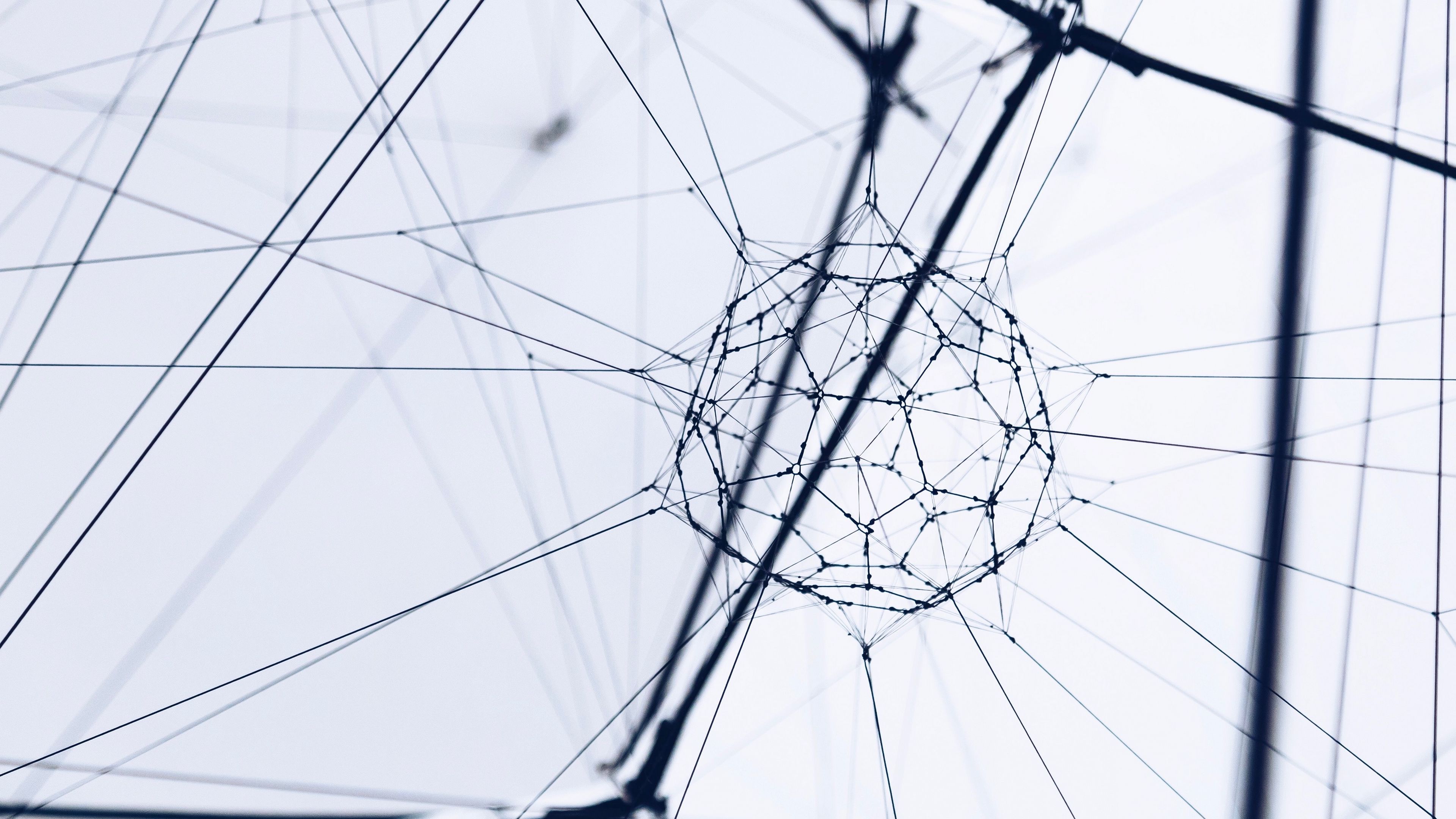 mesh, plexus, shape, 4k, HD Wallpaper