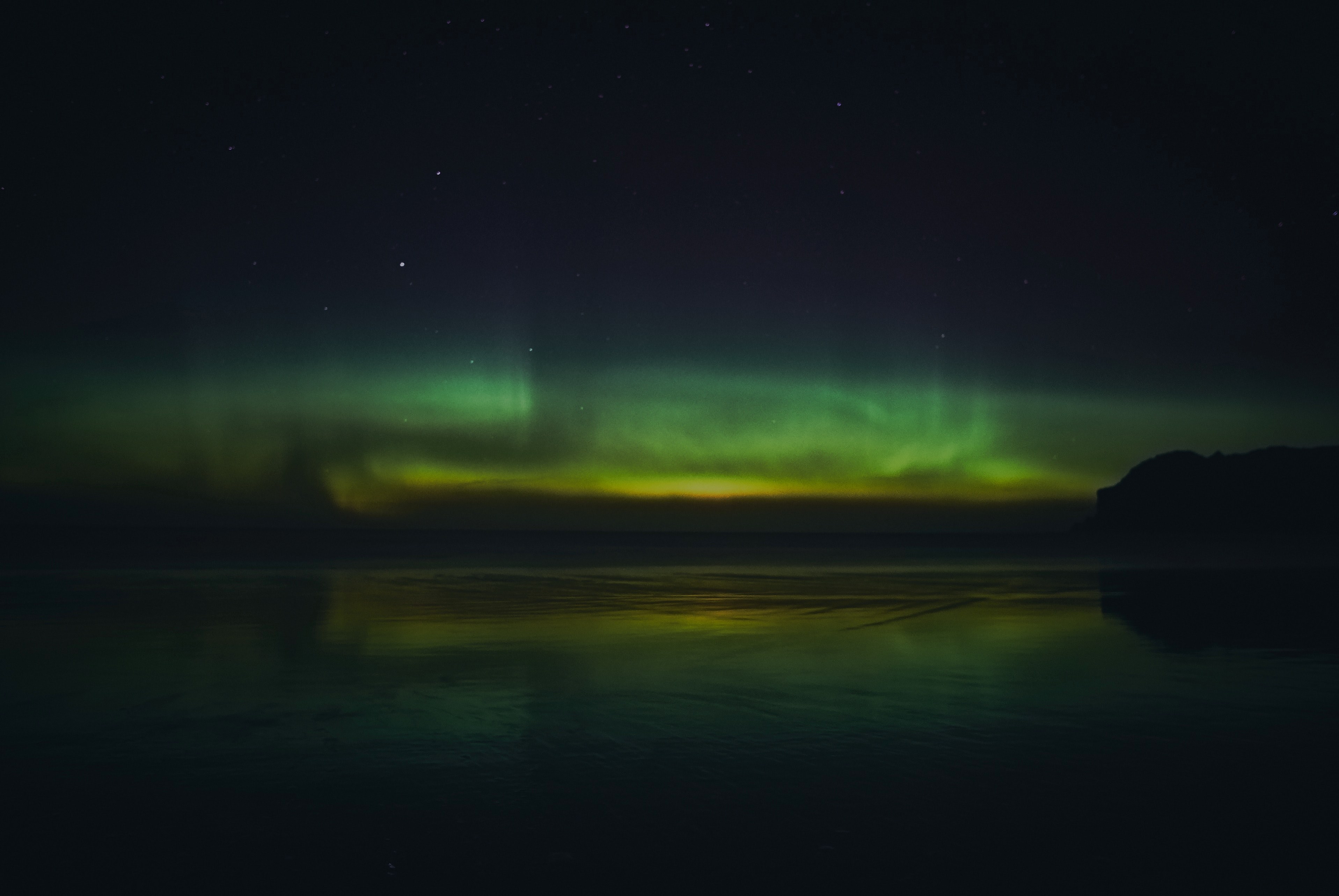 northern light aurora borealis green and sky 4k, HD Wallpaper